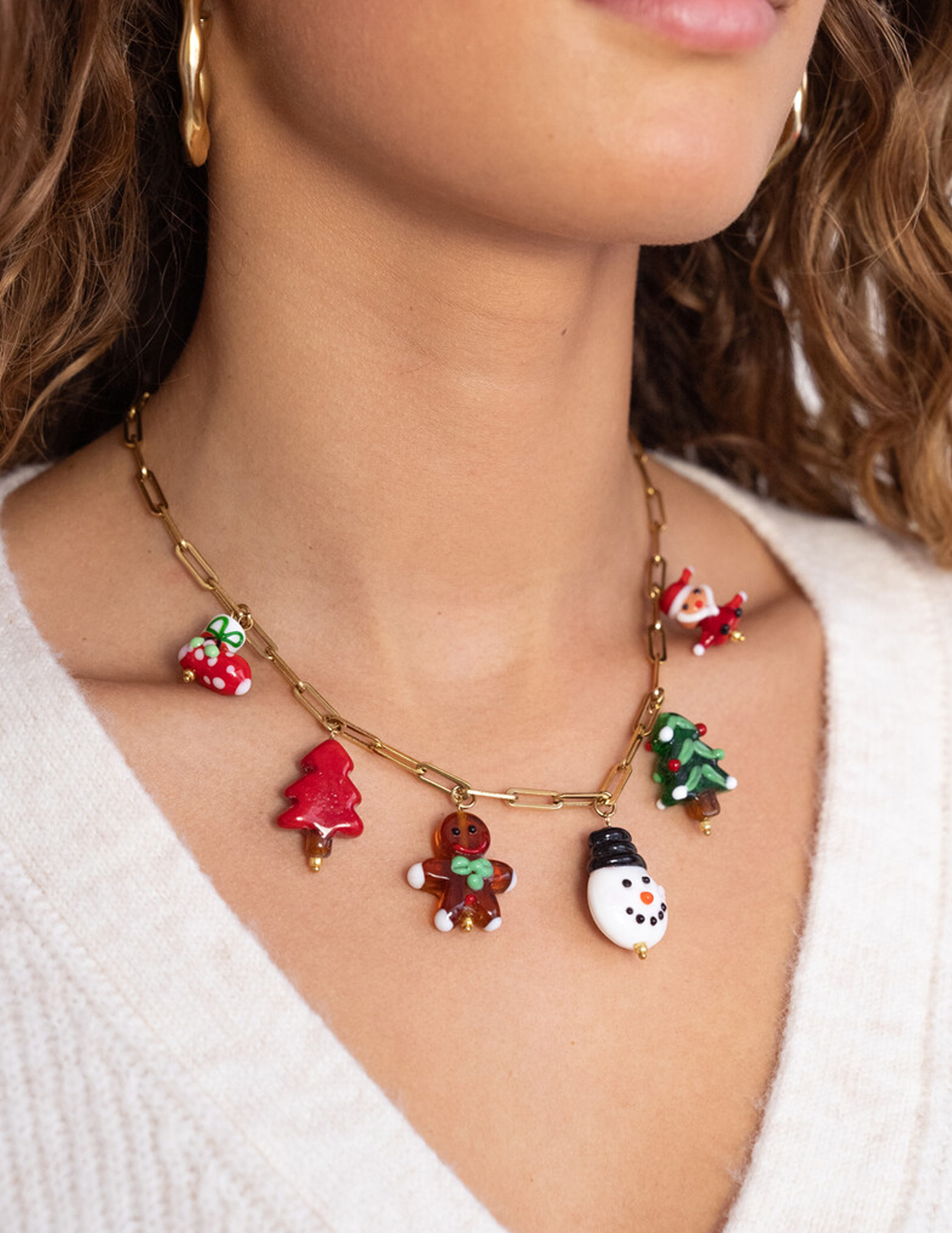 My Jewellery Ketting met kerst bedels MJ12600 Goud