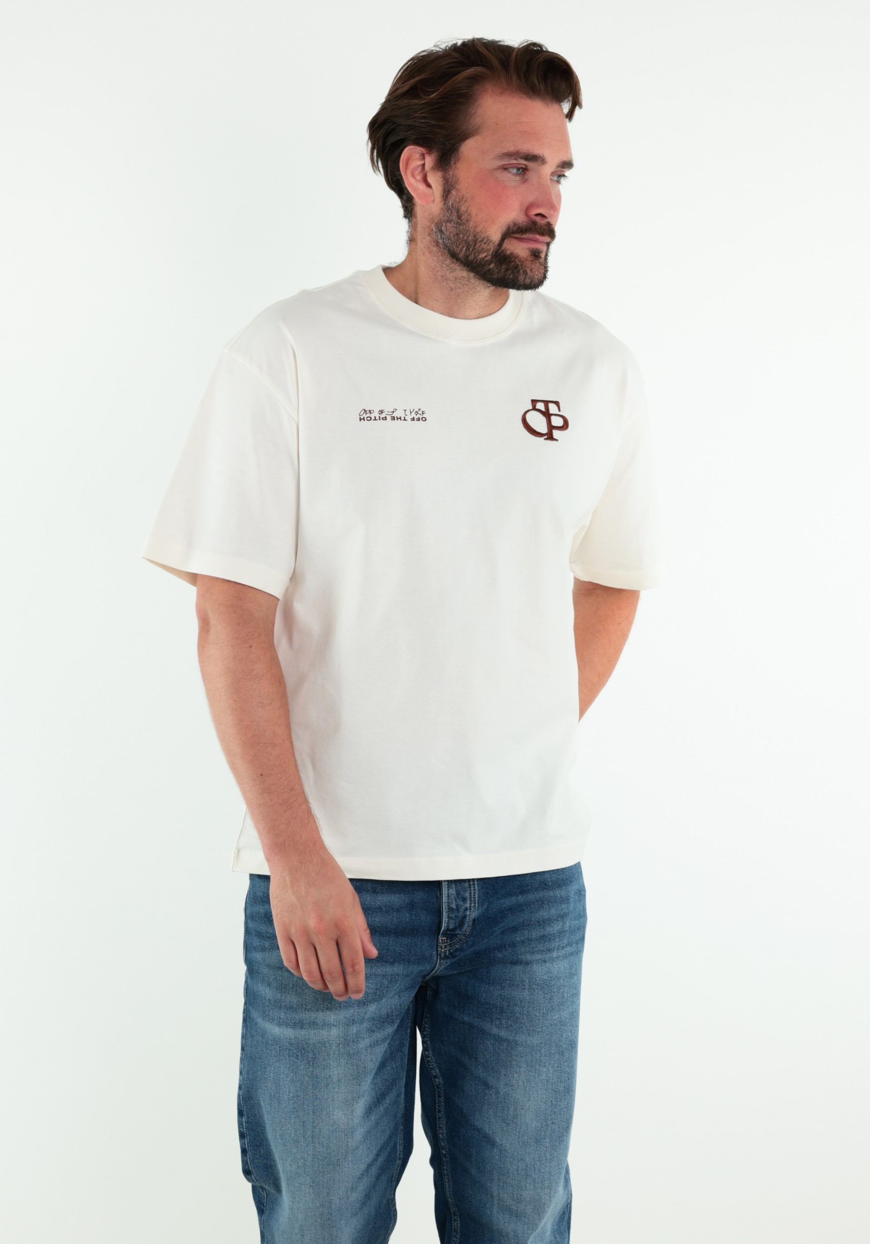 Off The Pitch T-shirt Tied Roots OTP263030 Wolwit-ecru