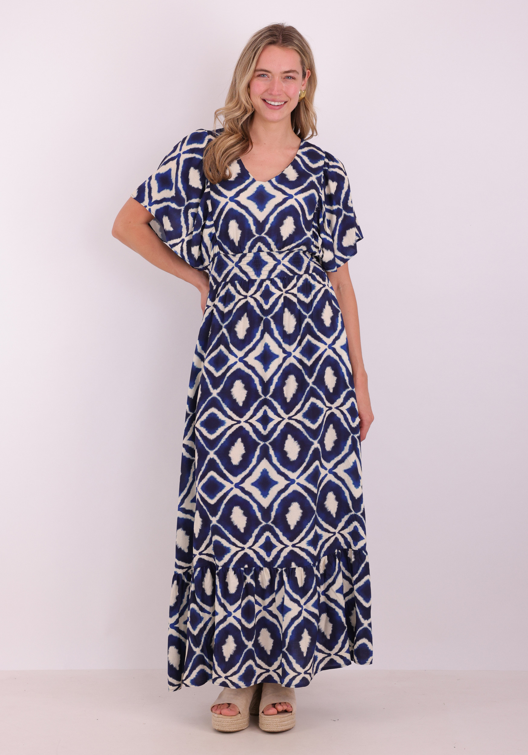 Geisha Jurk all-over print 67116-20 Marine