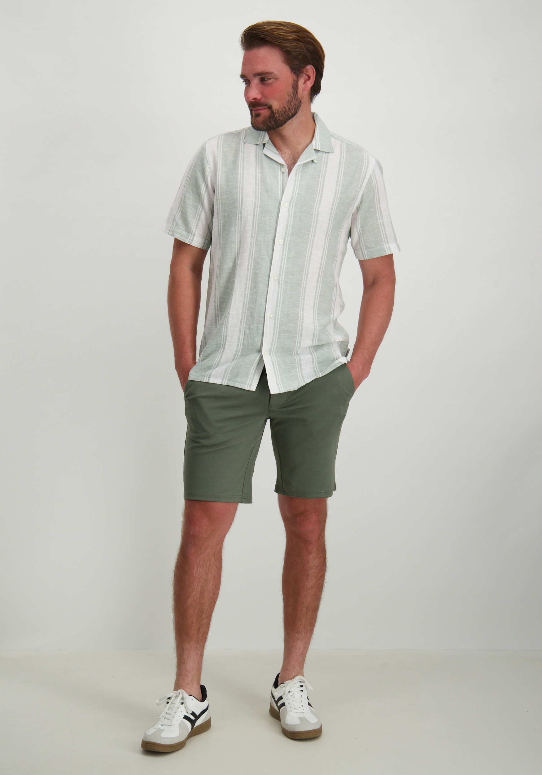 ONLY & SONS Overhemd Caiden met strepen 22026109 Licht groen