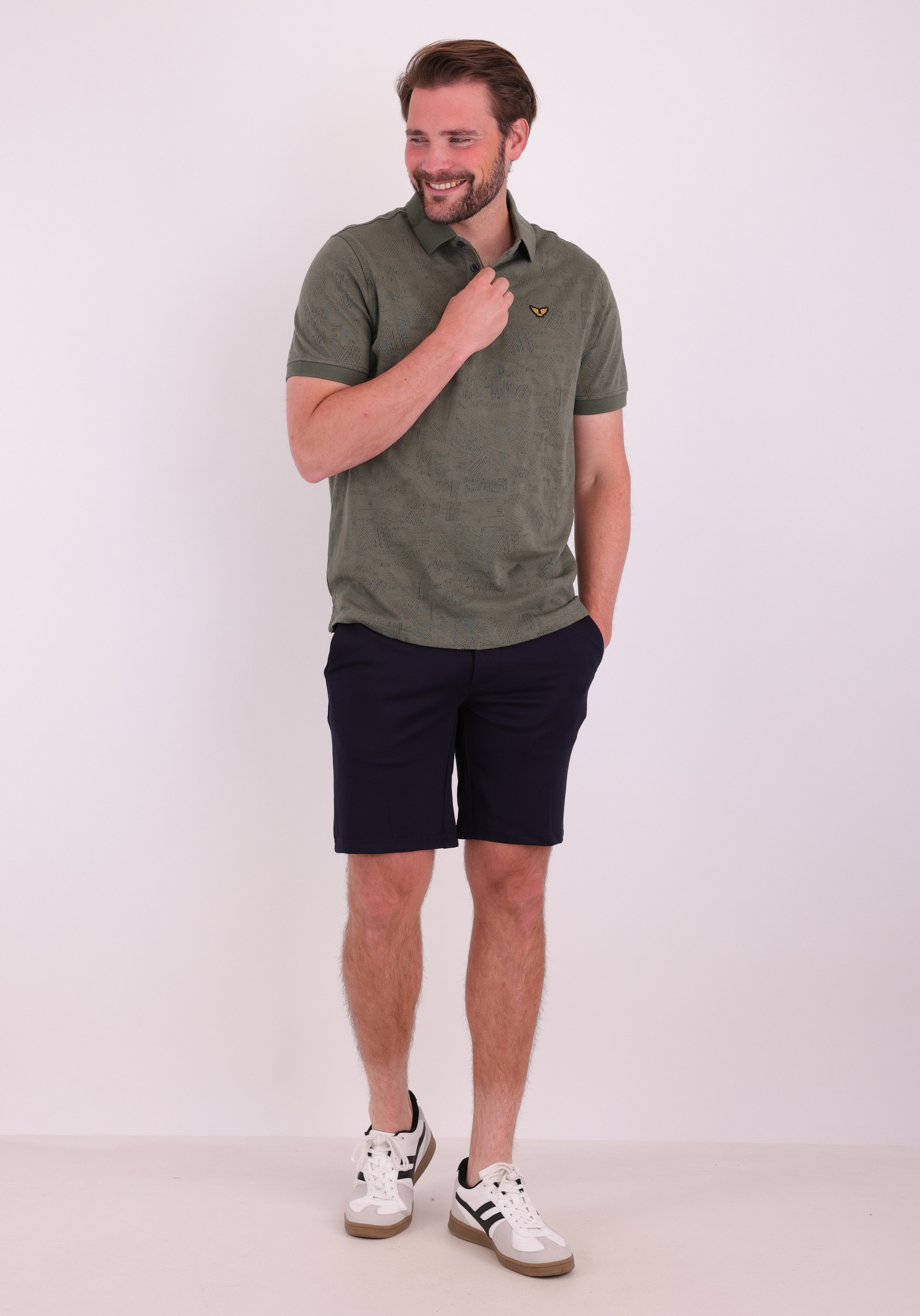 PME Legend Polo Jacquard PPSS2603883 Donker groen
