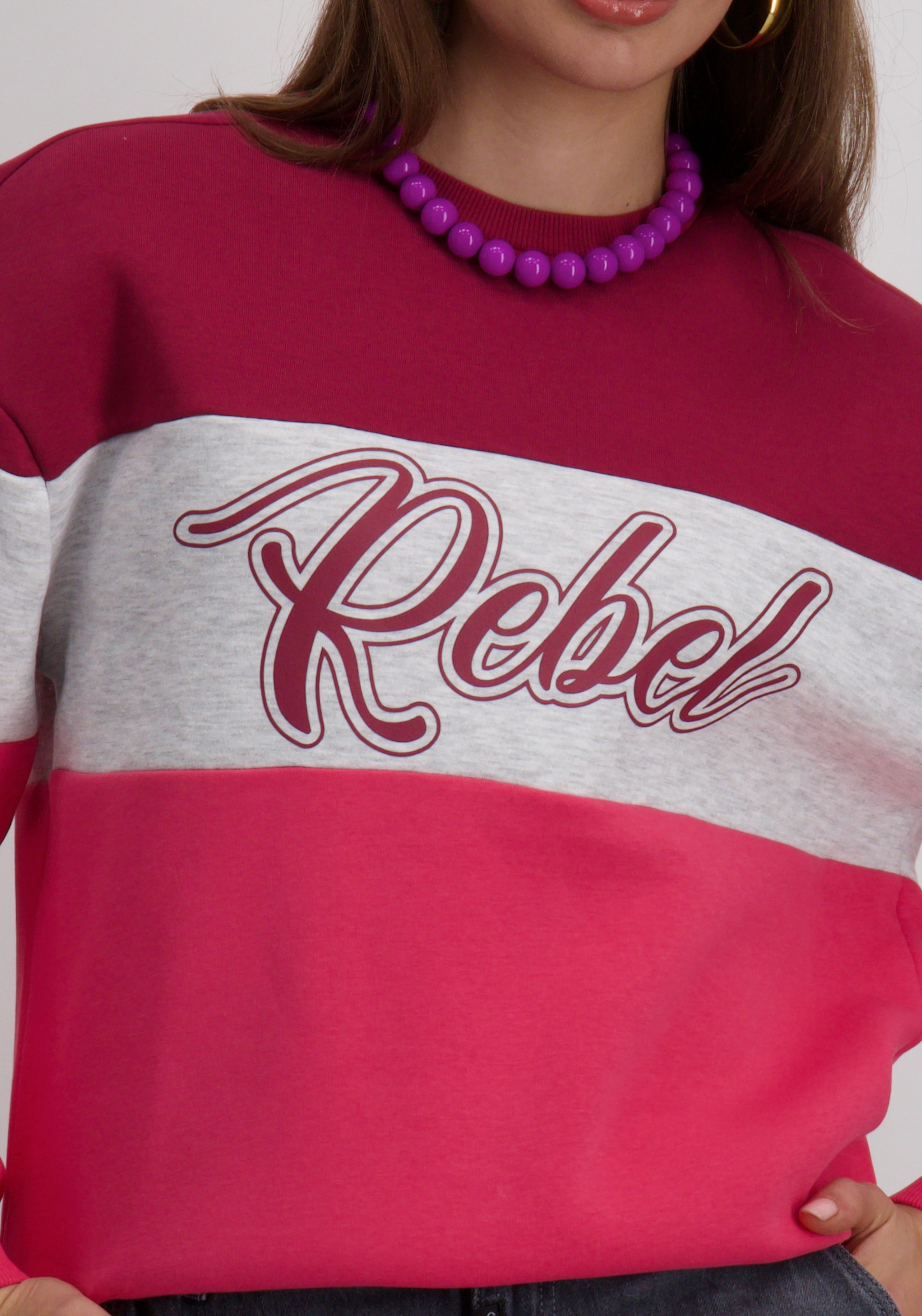 Colourful Rebel Sweater Colourblock WS417099 Multi
