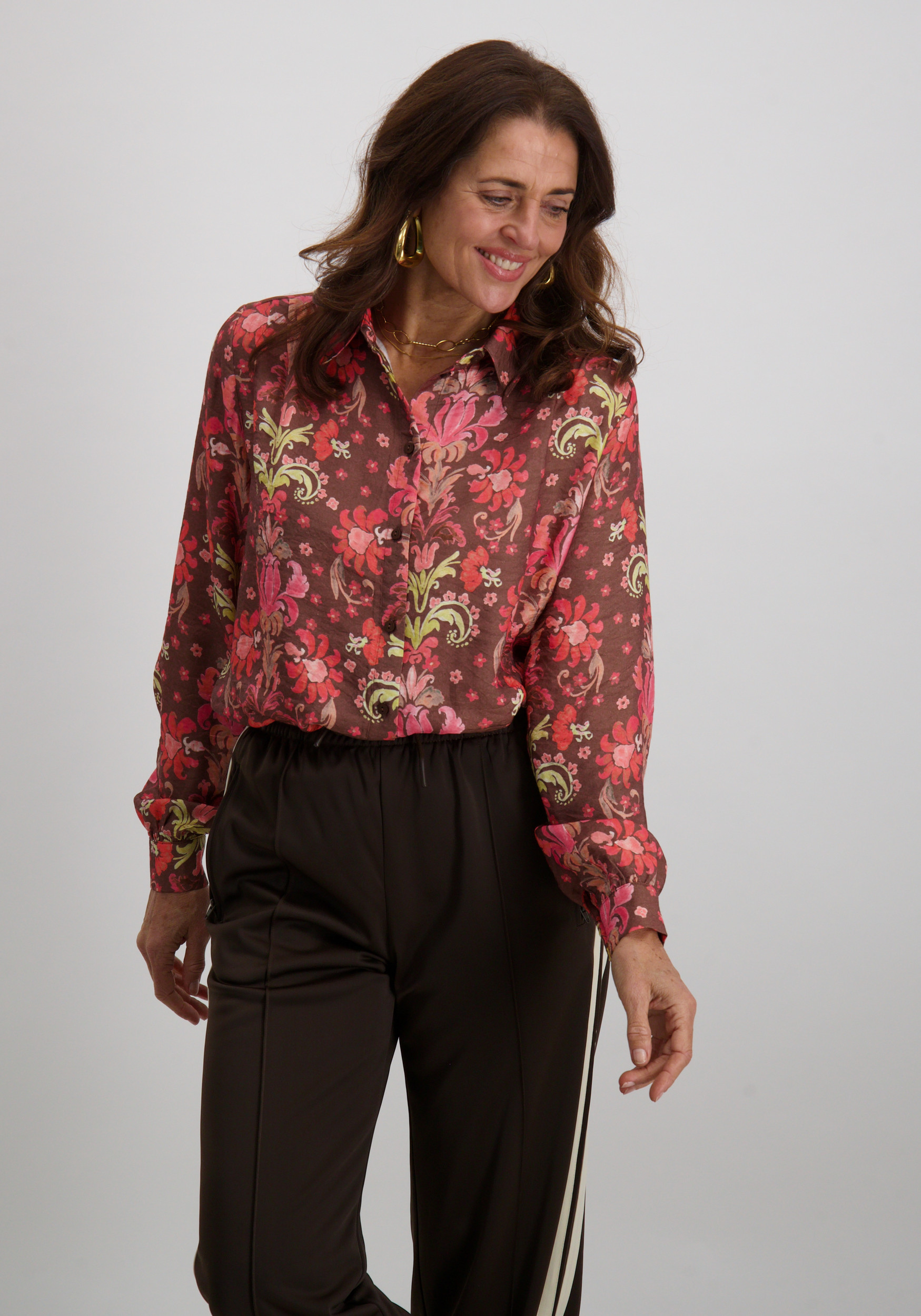 Geisha Blouse 53938-20 Donker bruin