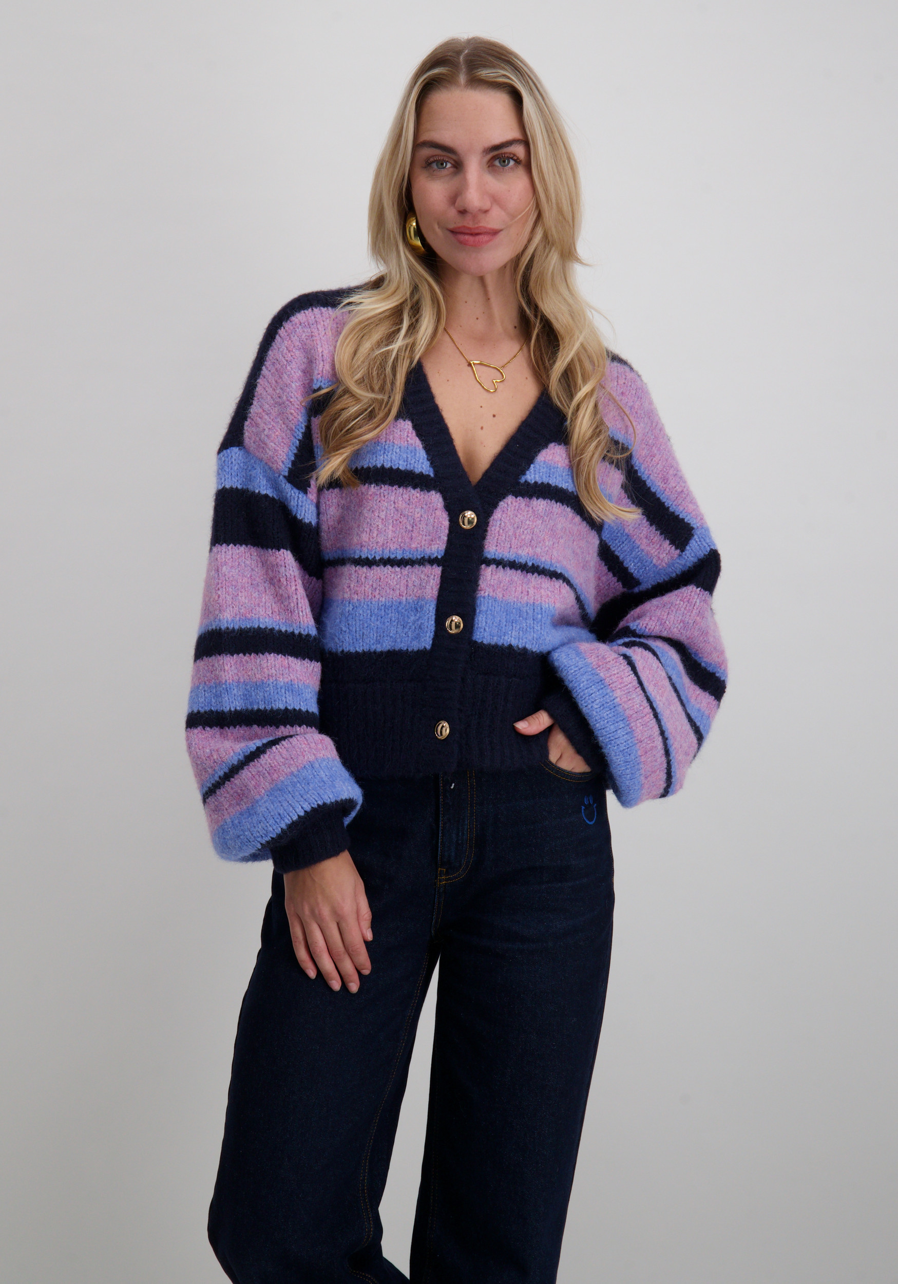 Harper & Yve Vest Noor DW25W811 Blauw