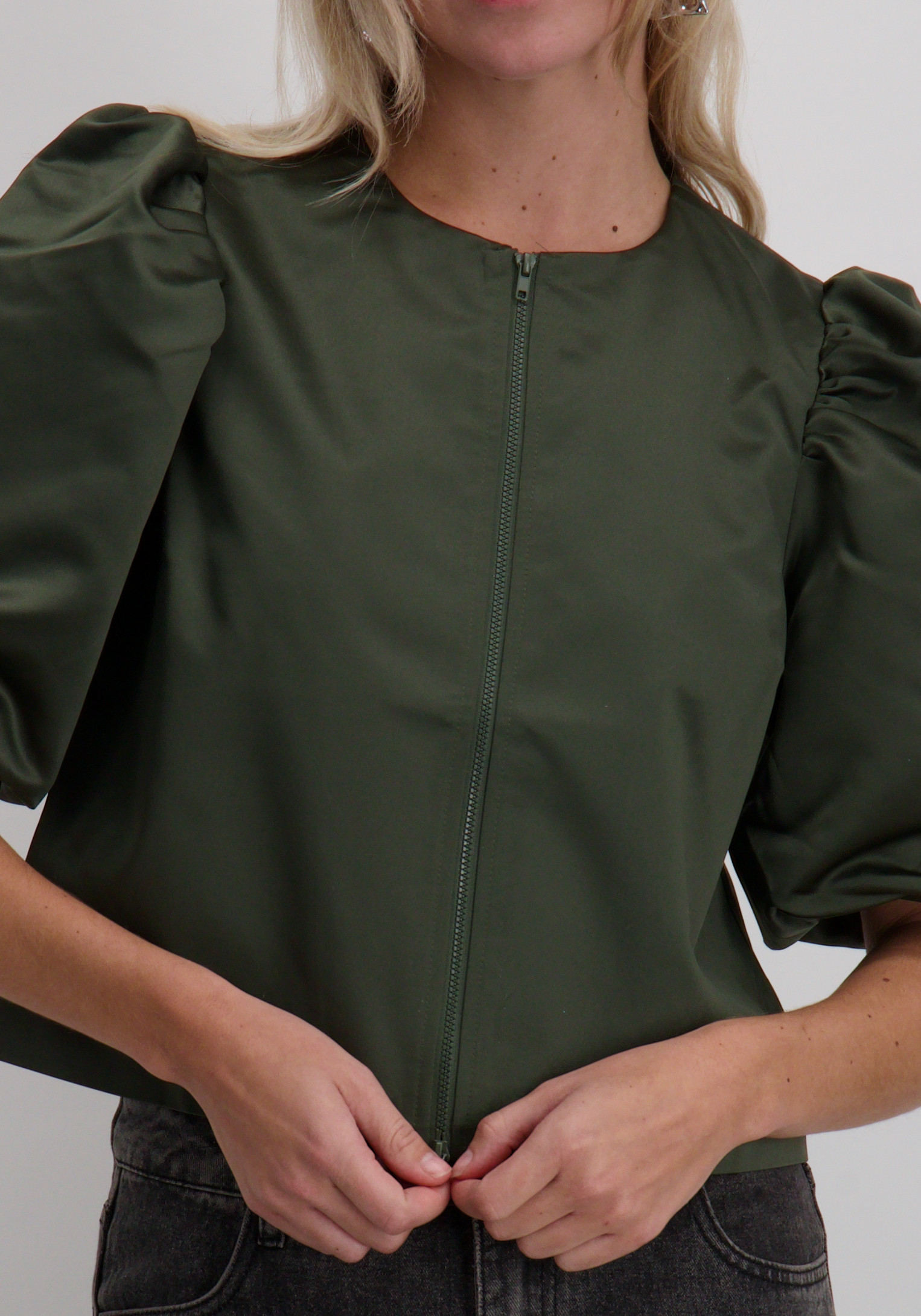 Vila Blouse Fatos 14114383 Donker groen