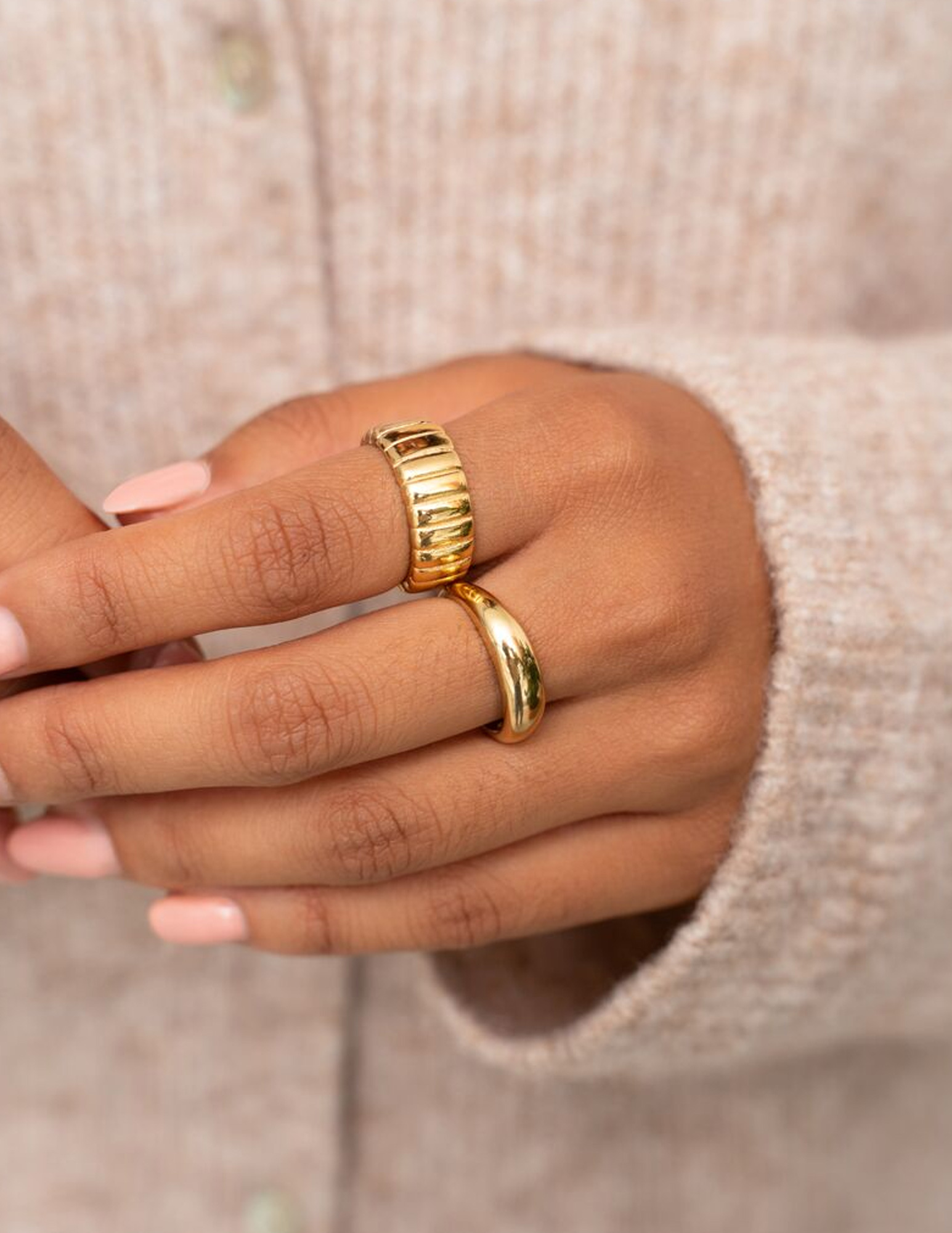 My Jewellery Bold ring met ribbels MJ11535 Zilver