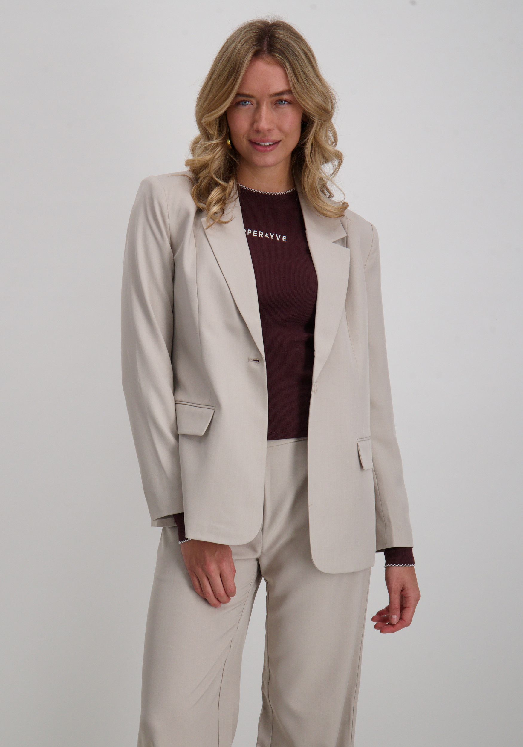 Ichi Blazer Fava 20125676 Zand