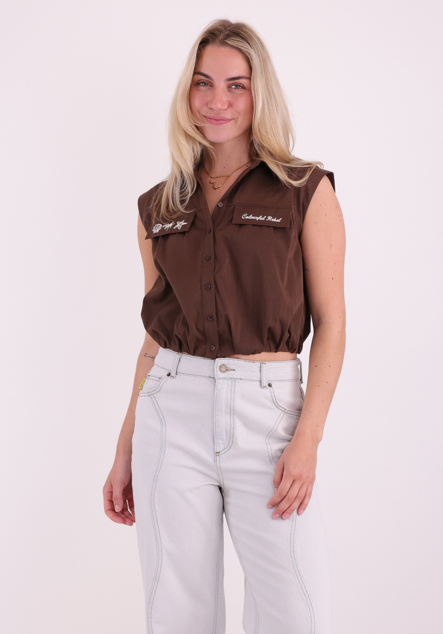 Colourful Rebel Gilet Gweyneth WT217708 Bruin