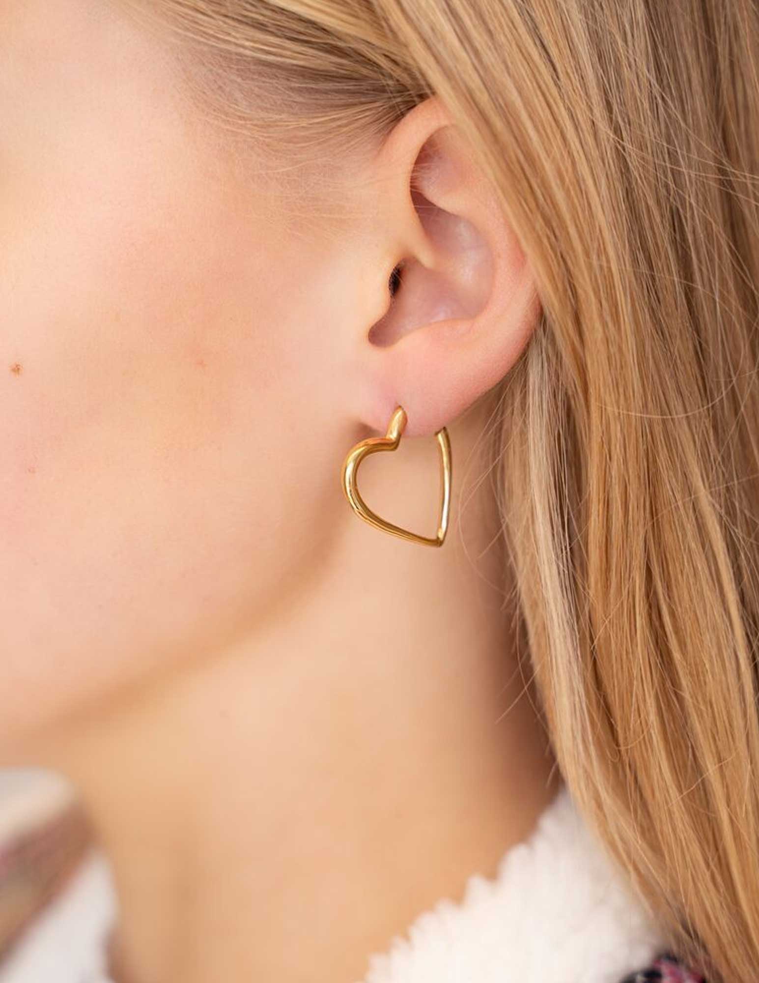 My Jewellery Oorringen hartvormig MJ08497 Zilver