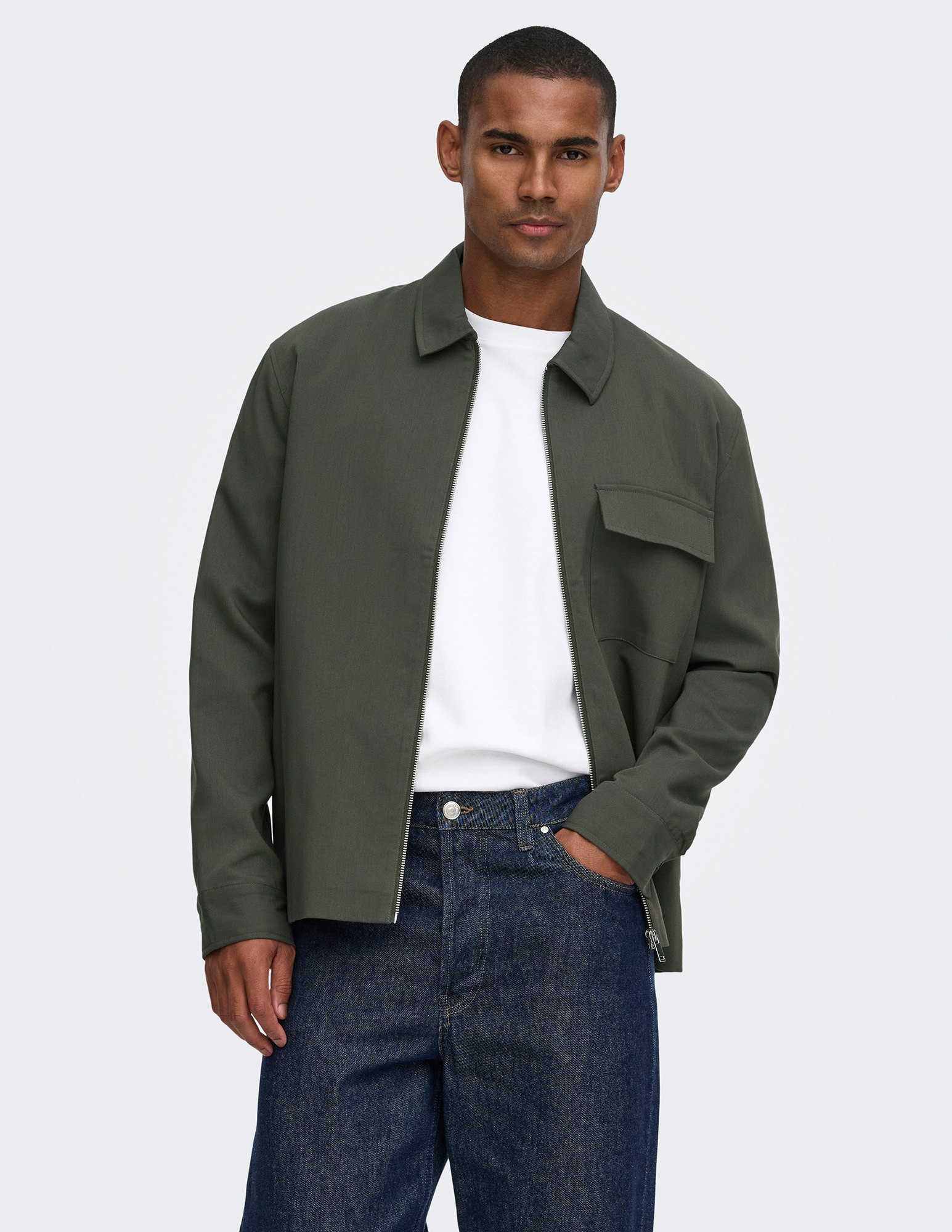 ONLY & SONS Overshirt Will 22038673 Leger Groen