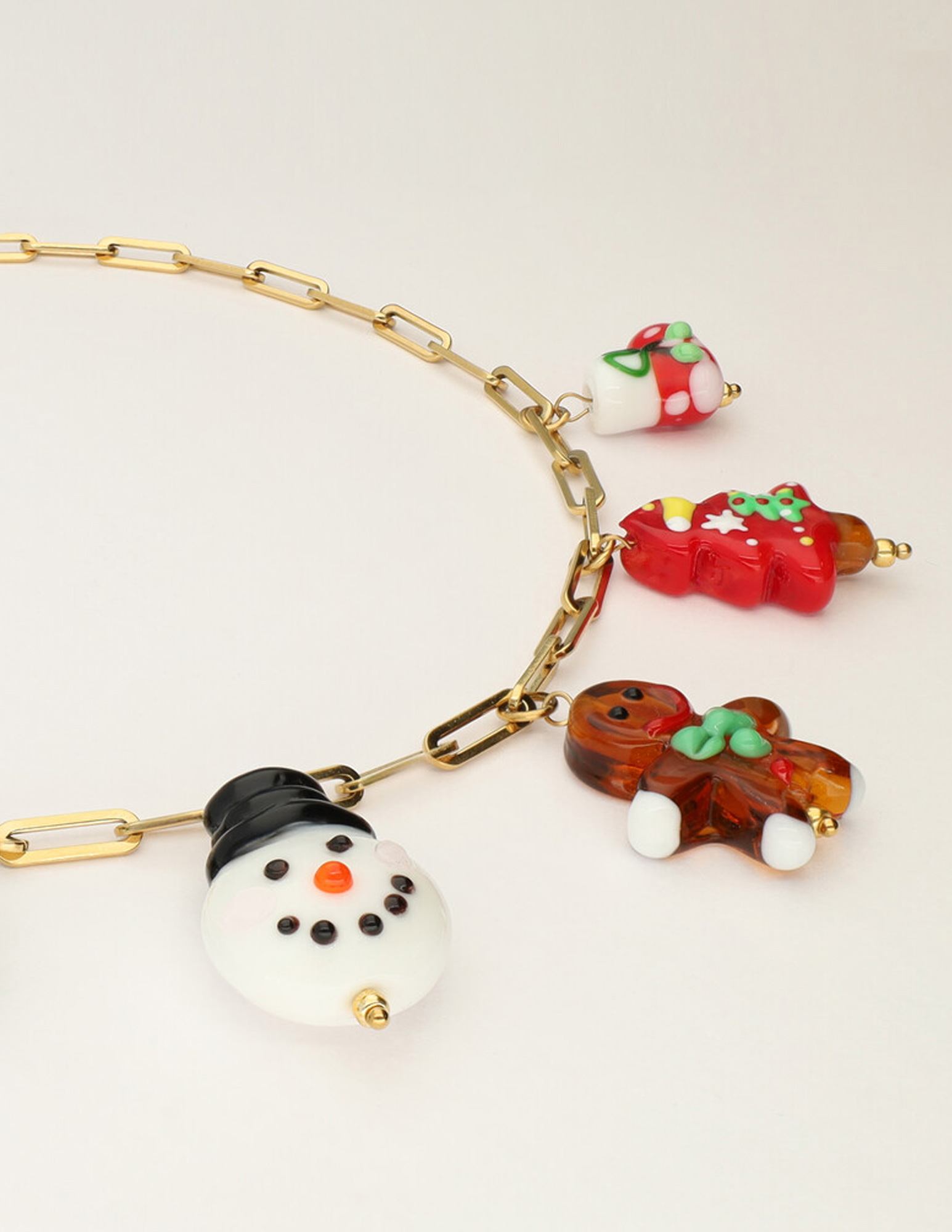 My Jewellery Ketting met kerst bedels MJ12600 Goud