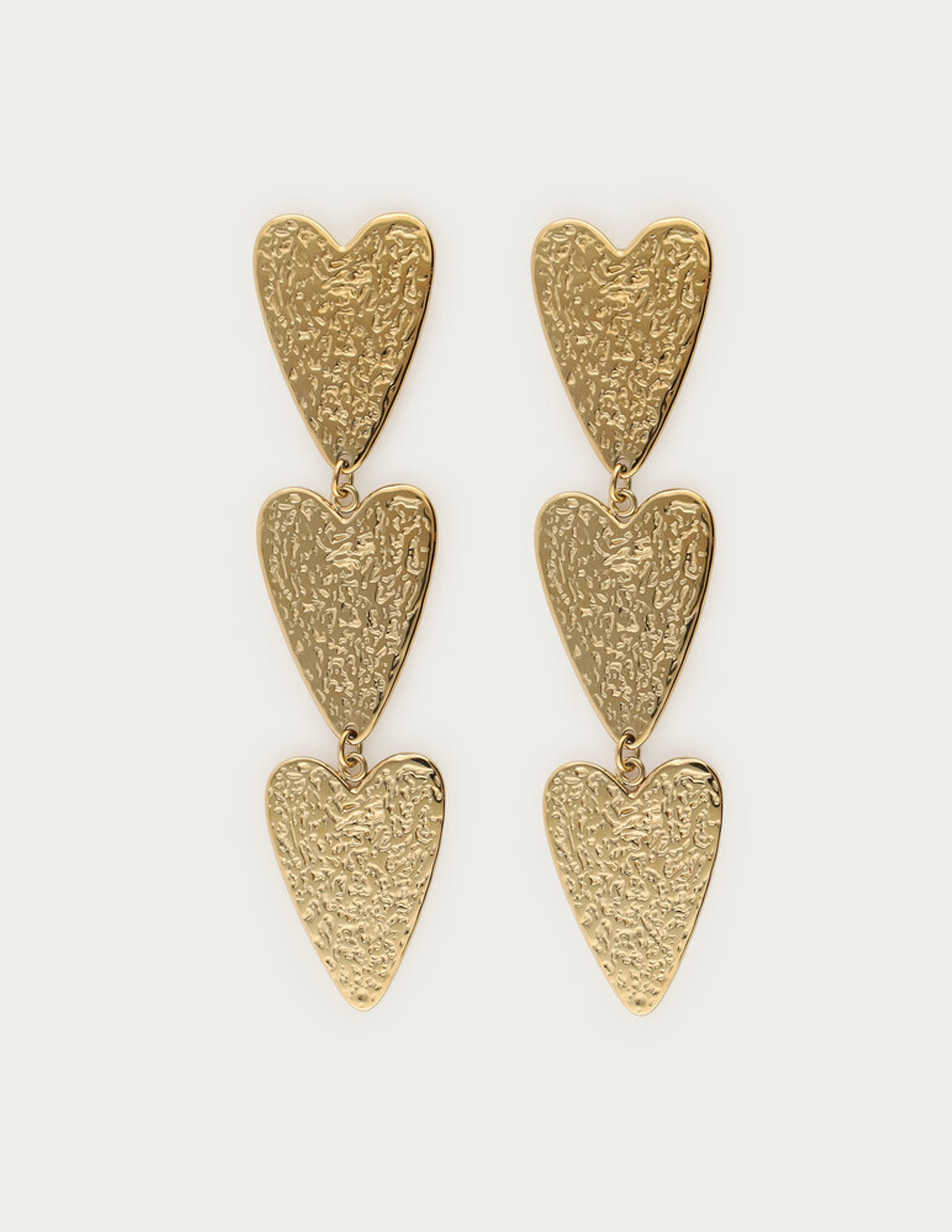 My Jewellery Nomads oorhangers drie hartjes MJ13612 Goud