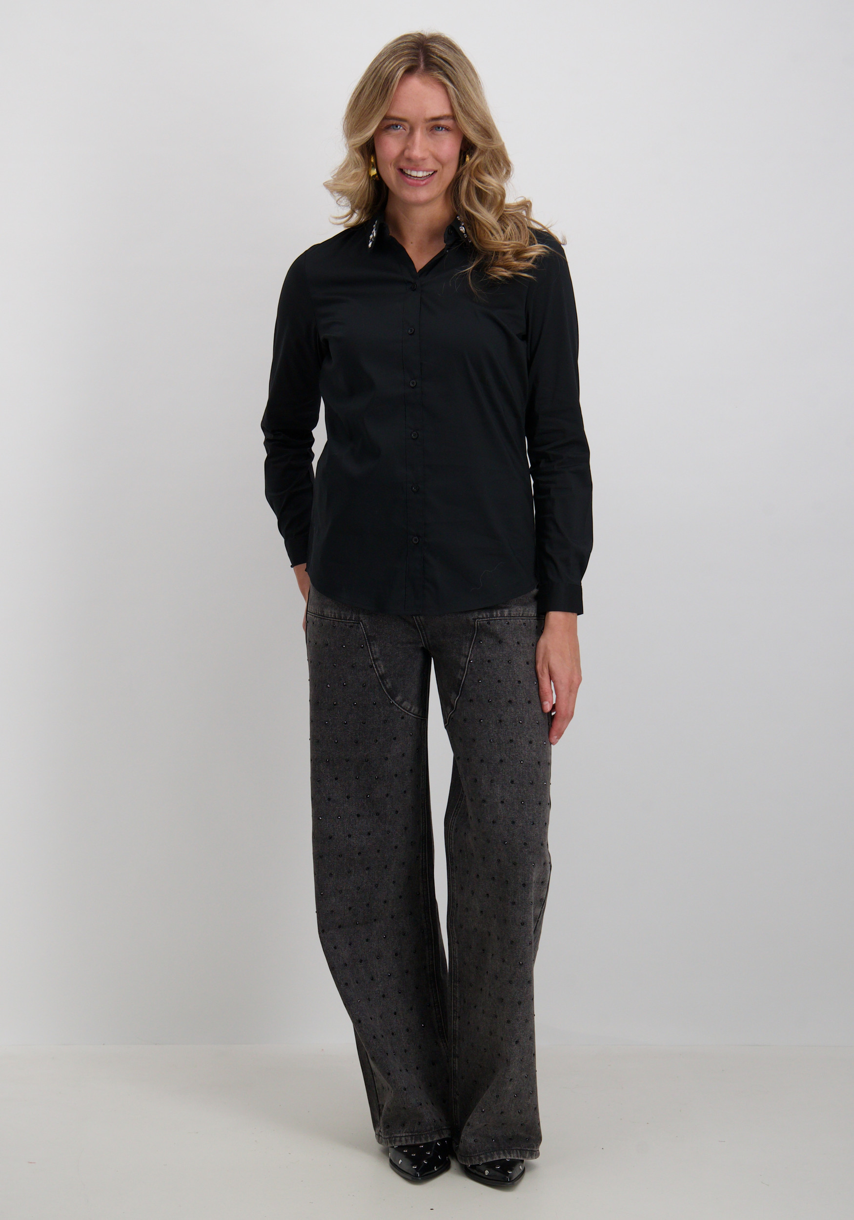 Jacqueline de jonge Blouse Mio 15369952 Zwart