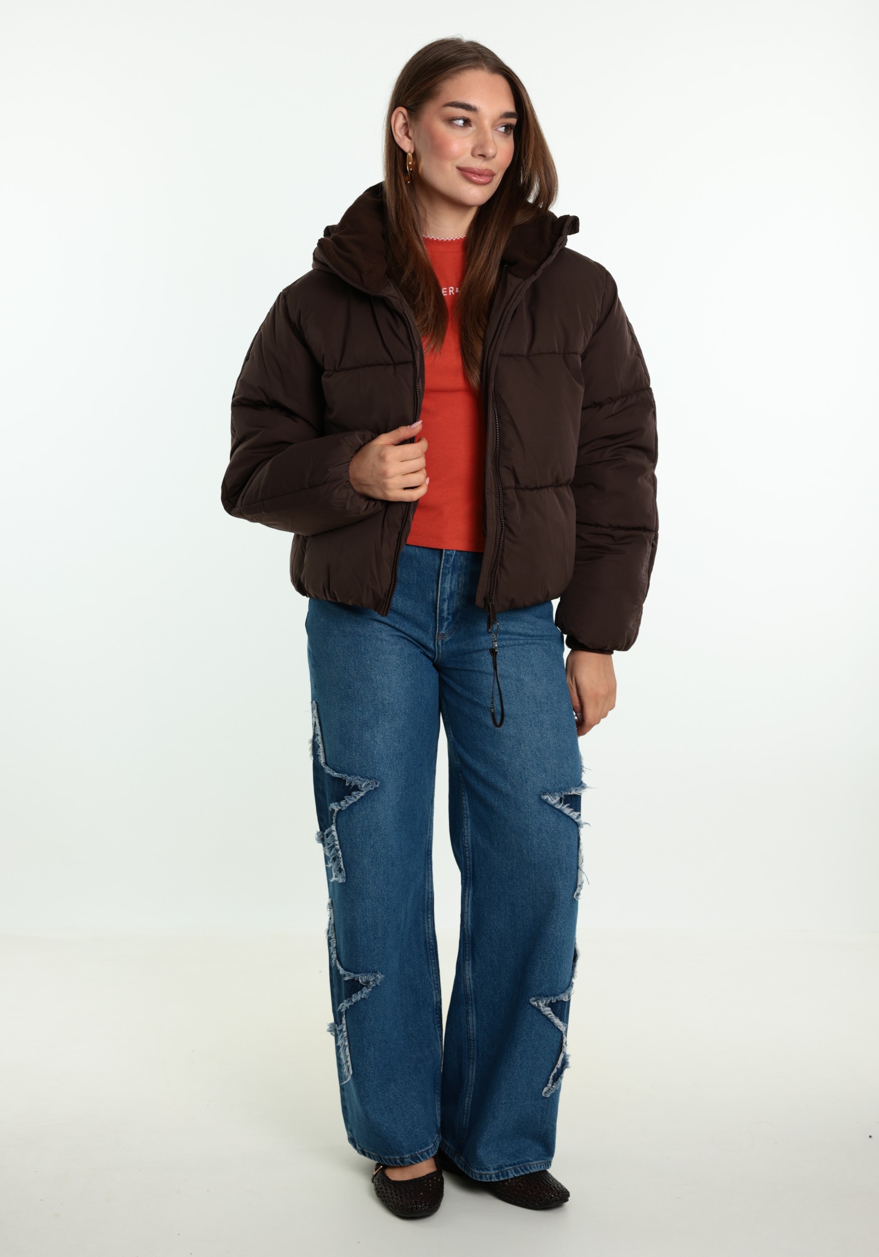 Harper & Yve Winterjas Ibby AW6N222 Donker bruin