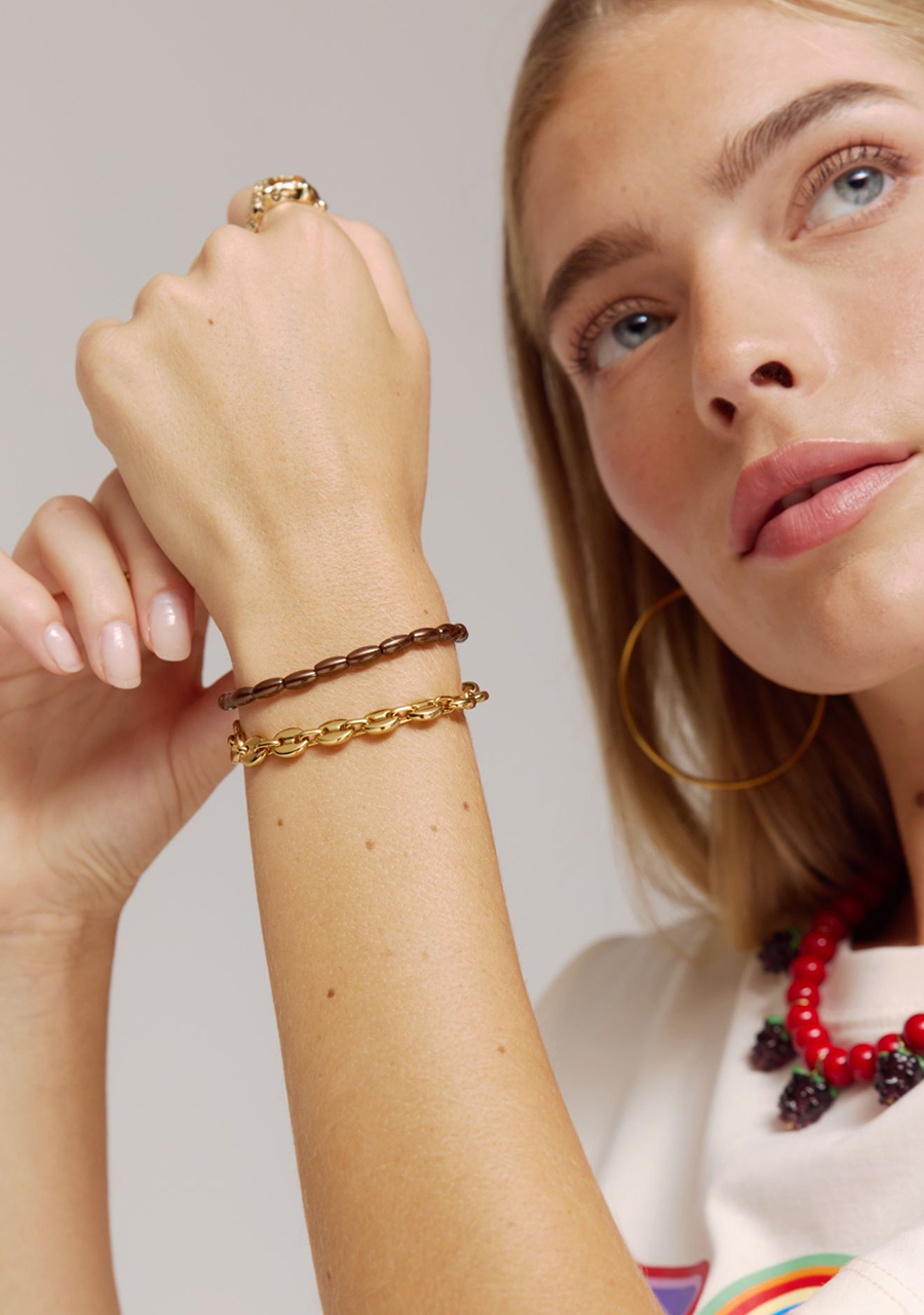 Harper & Yve Armband Polly AW25BACC13 Donker bruin