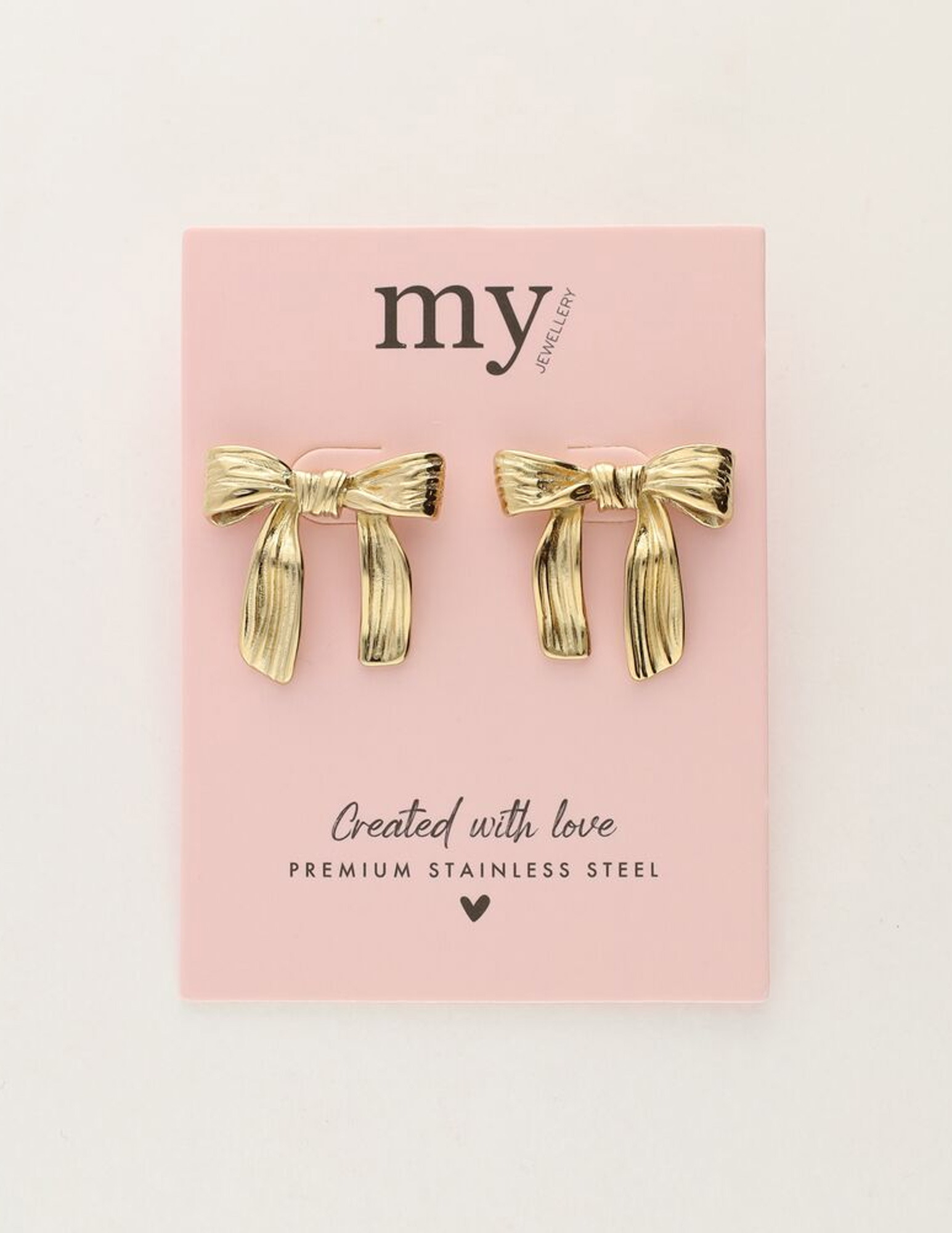 My Jewellery Studs met vintage strik MJ11399 Goud