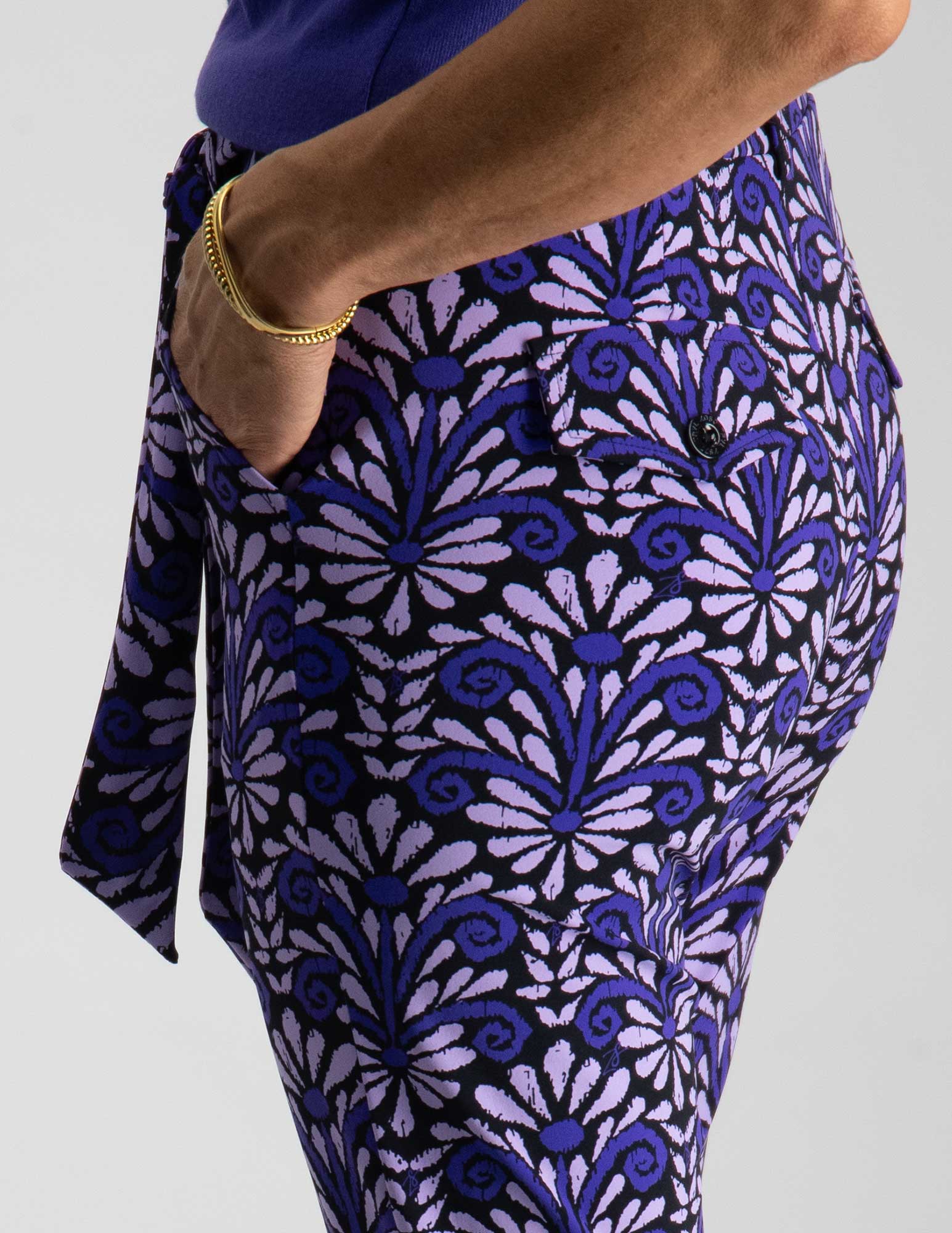 Zoso Broek met print 234Katrina Paars