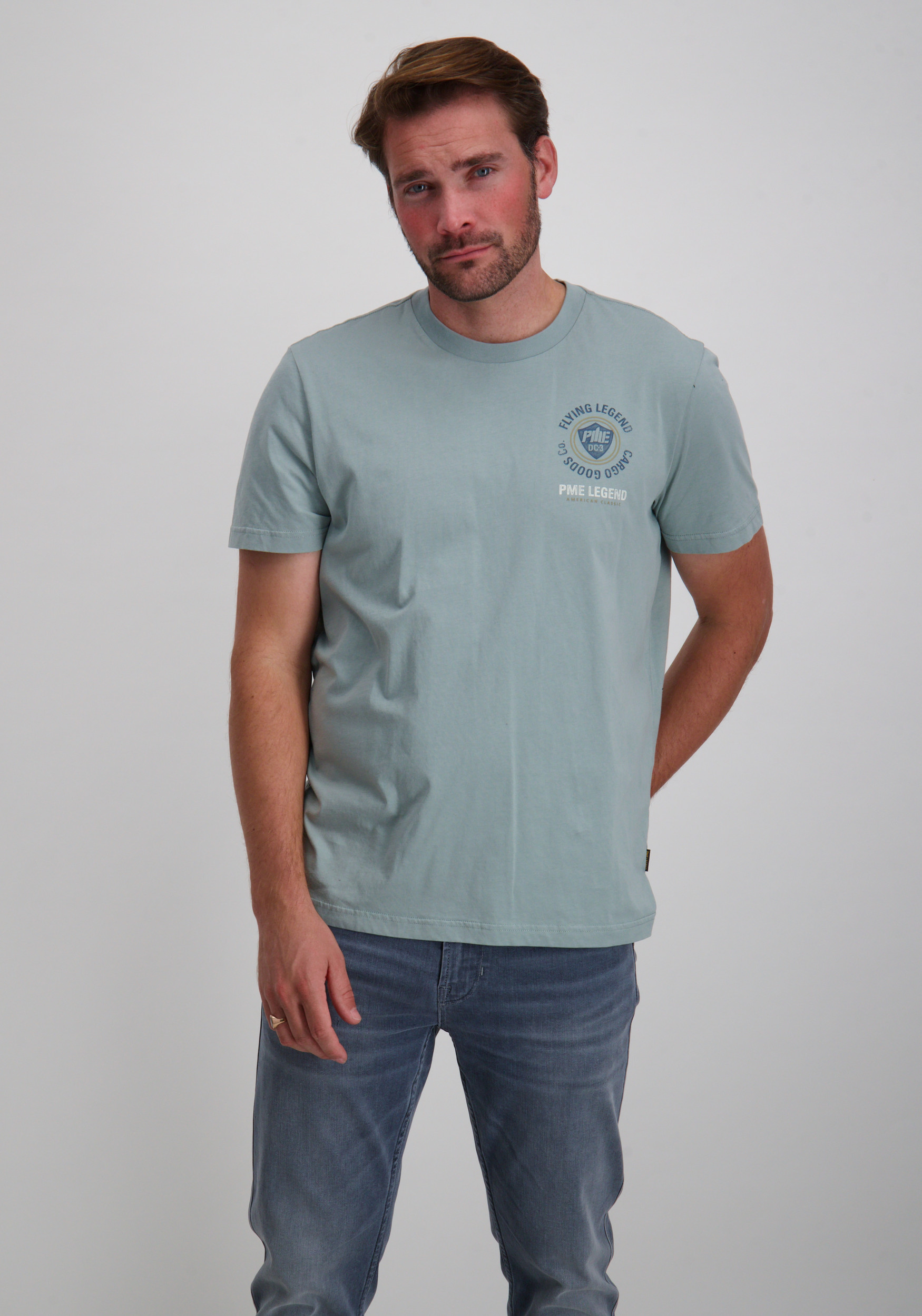 PME Legend T-shirt PTSS2508575 Licht blauw