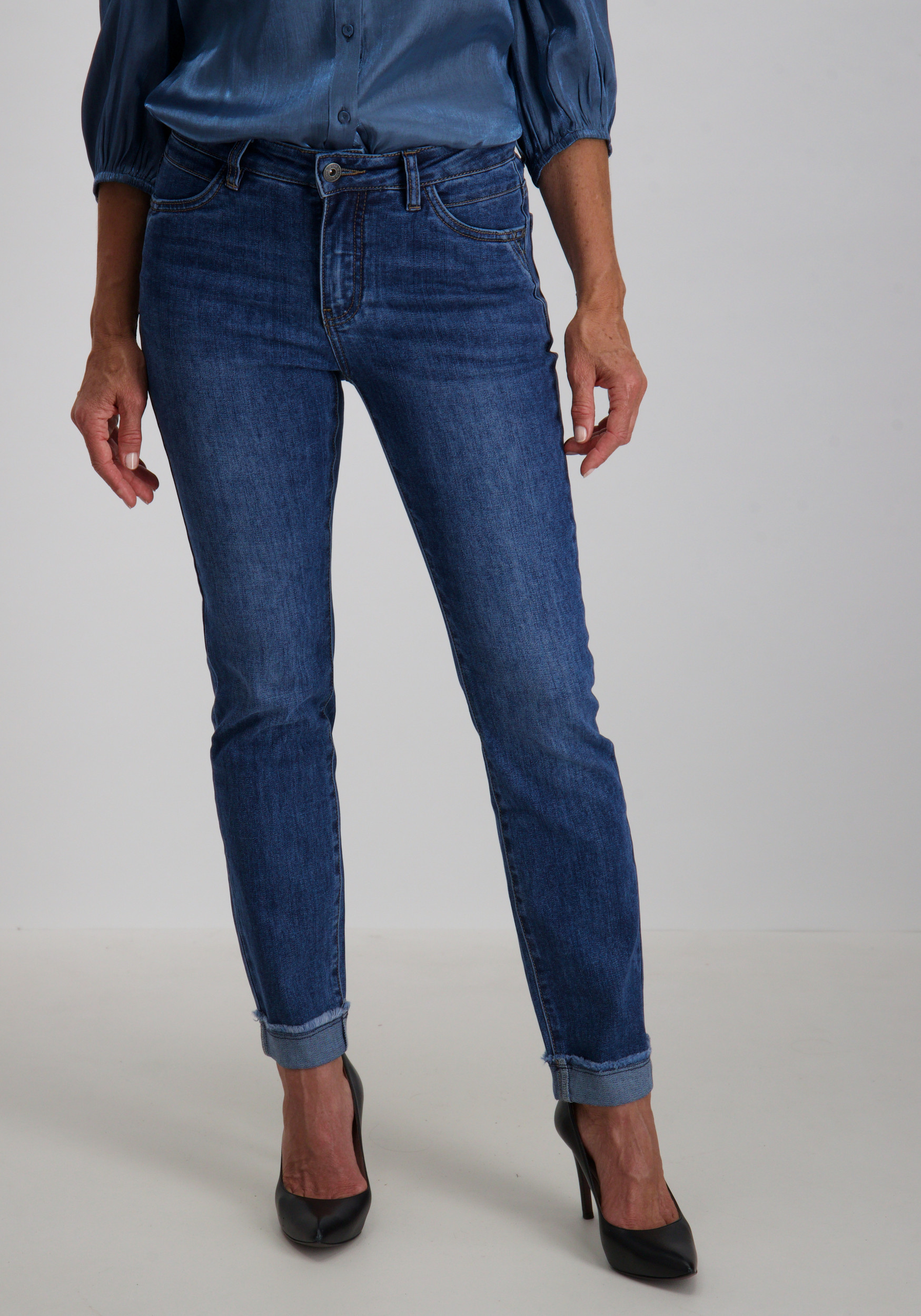 Geisha Jeans turn-up 51517-10 Blauw design
