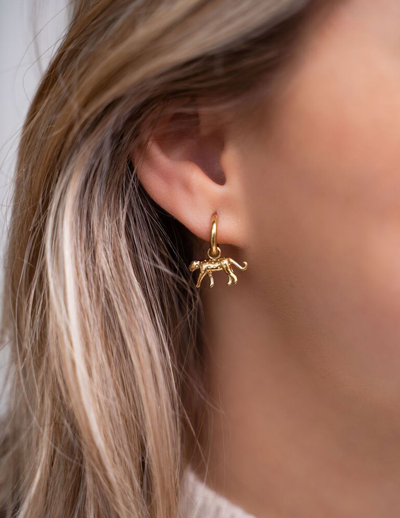 My Jewellery Oorbellen met panter MJ07963 Zilver