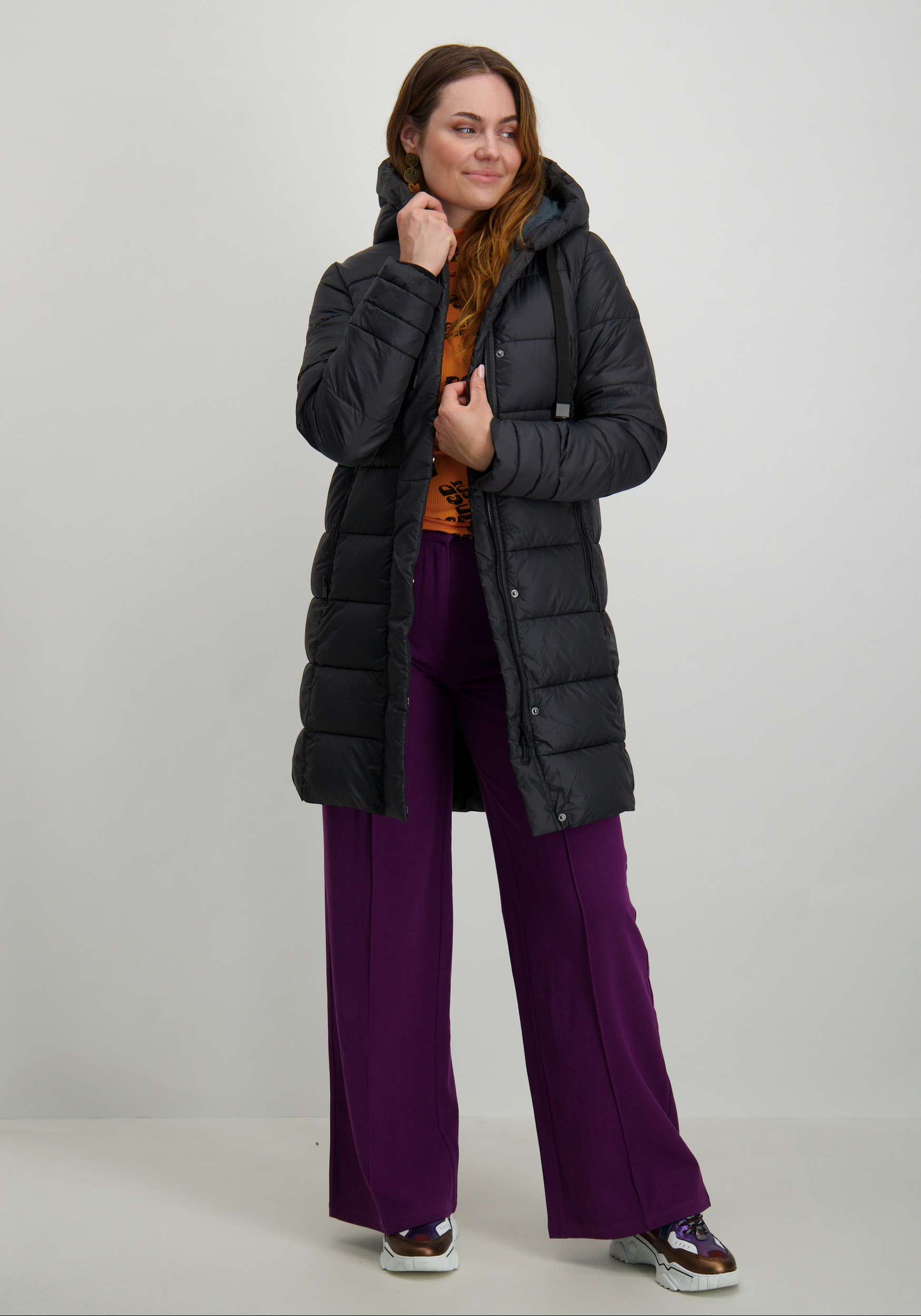 Covered Winterjas Victoria L60242 Antraciet