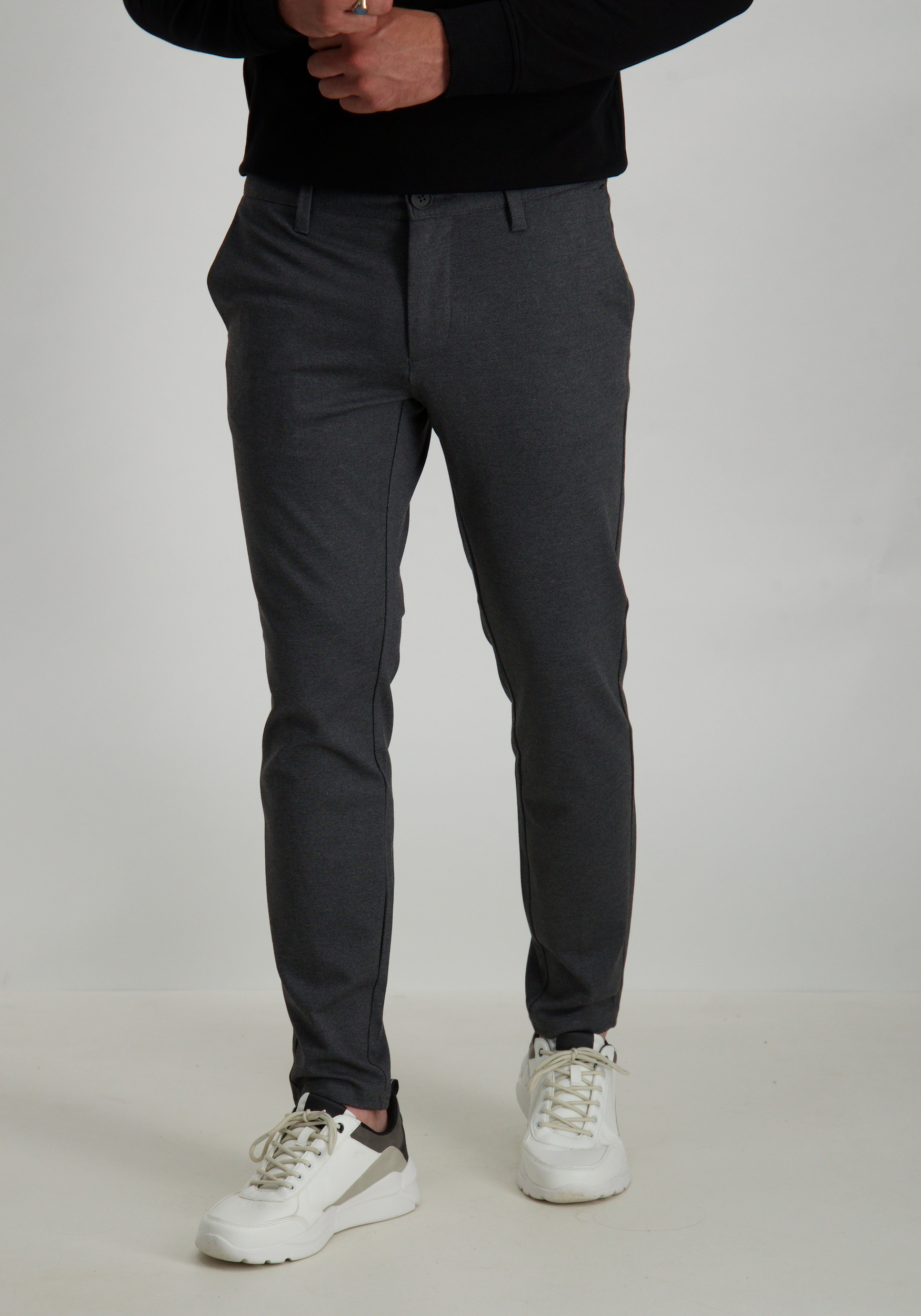 ONLY & SONS Mark pants herringbone 22022911 Zwart