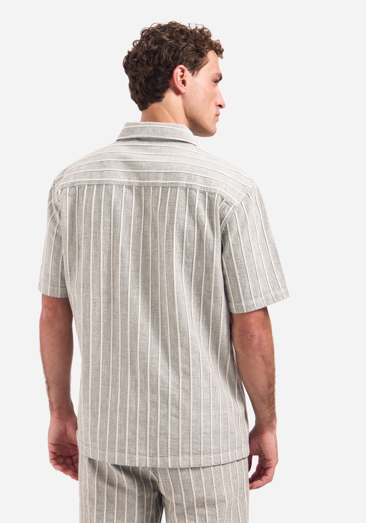 No Excess Overhemd stripes 32460446 Beige