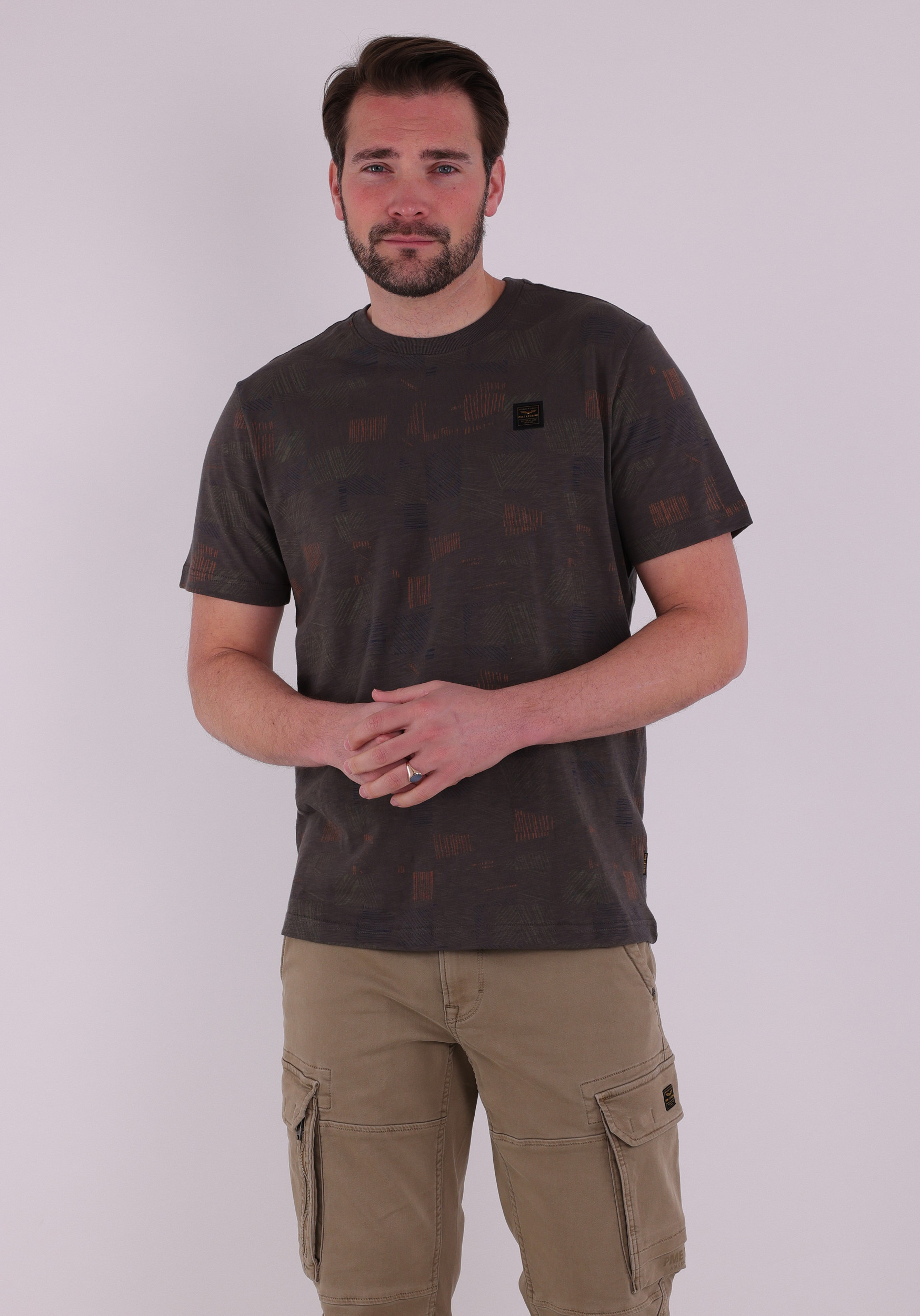 PME Legend T-shirt r-neck PTSS2602561 Donker groen