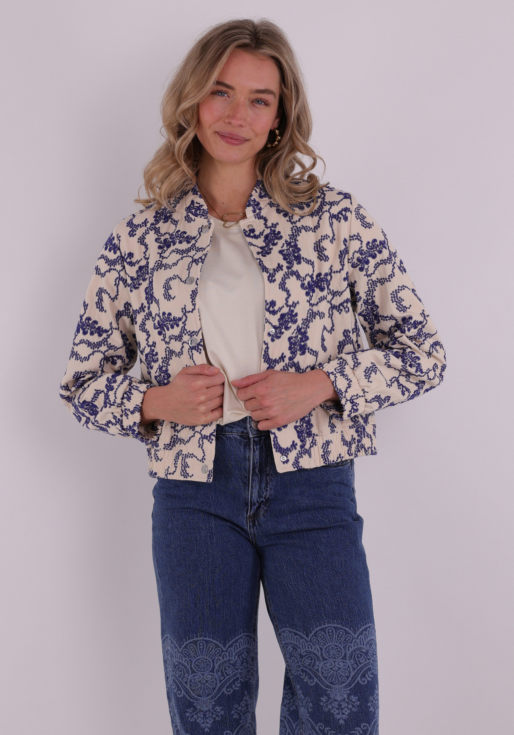 Tramontana Bomberjack Embroidered C05-19-801 Blauw