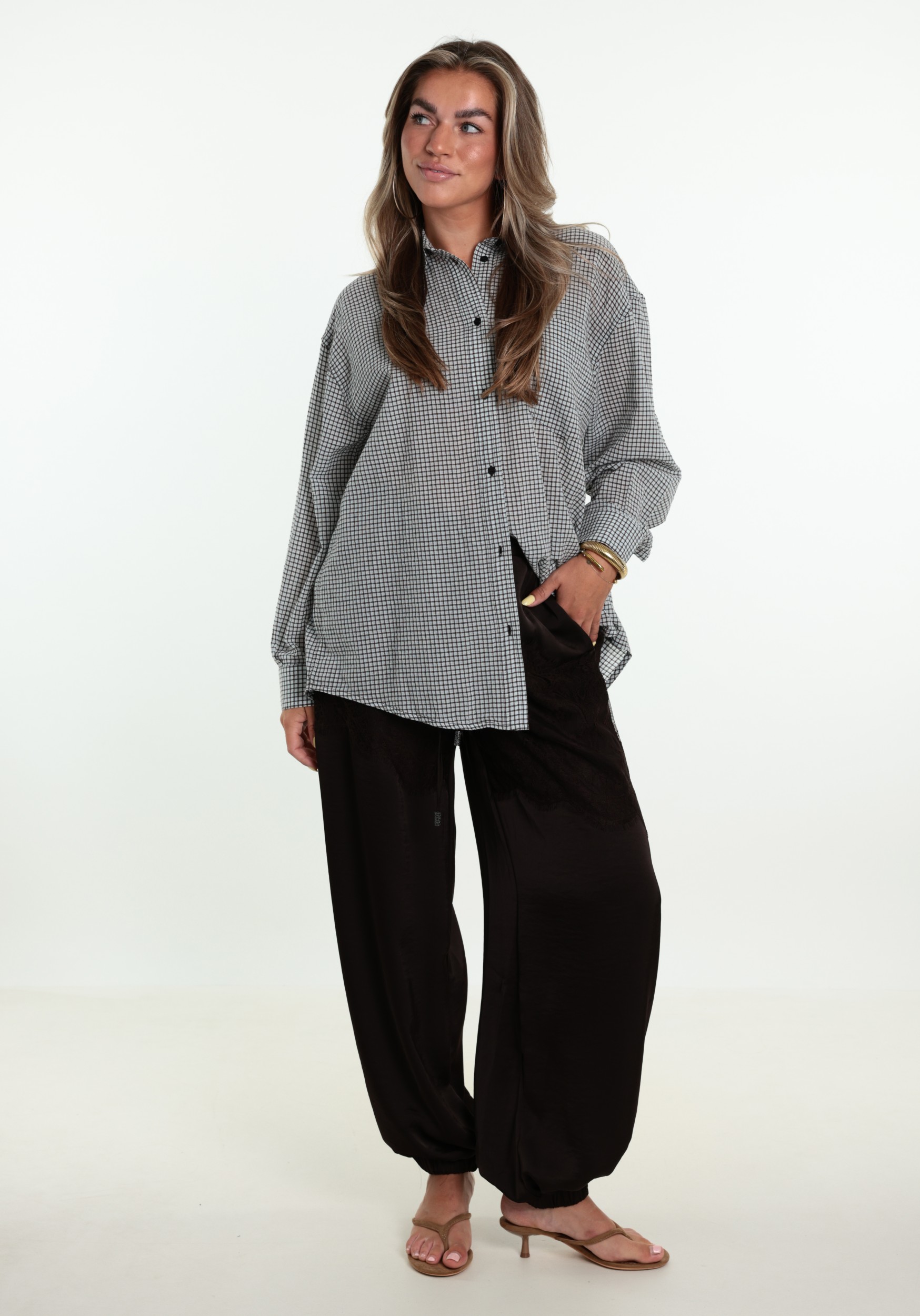 VERO MODA Broek Tanja 10356265 Bruin