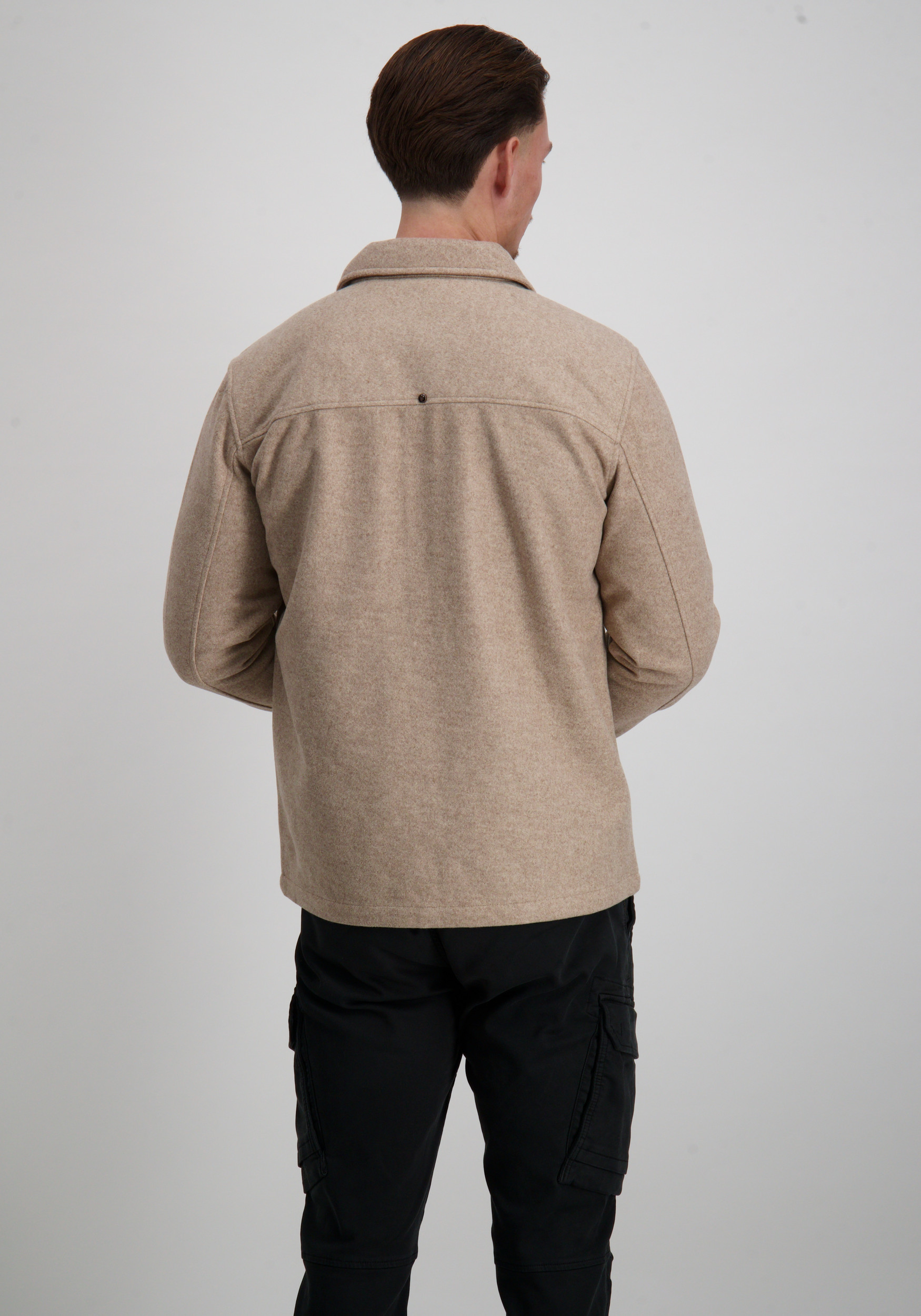 No Excess Overshirt 29510821SN Donker beige