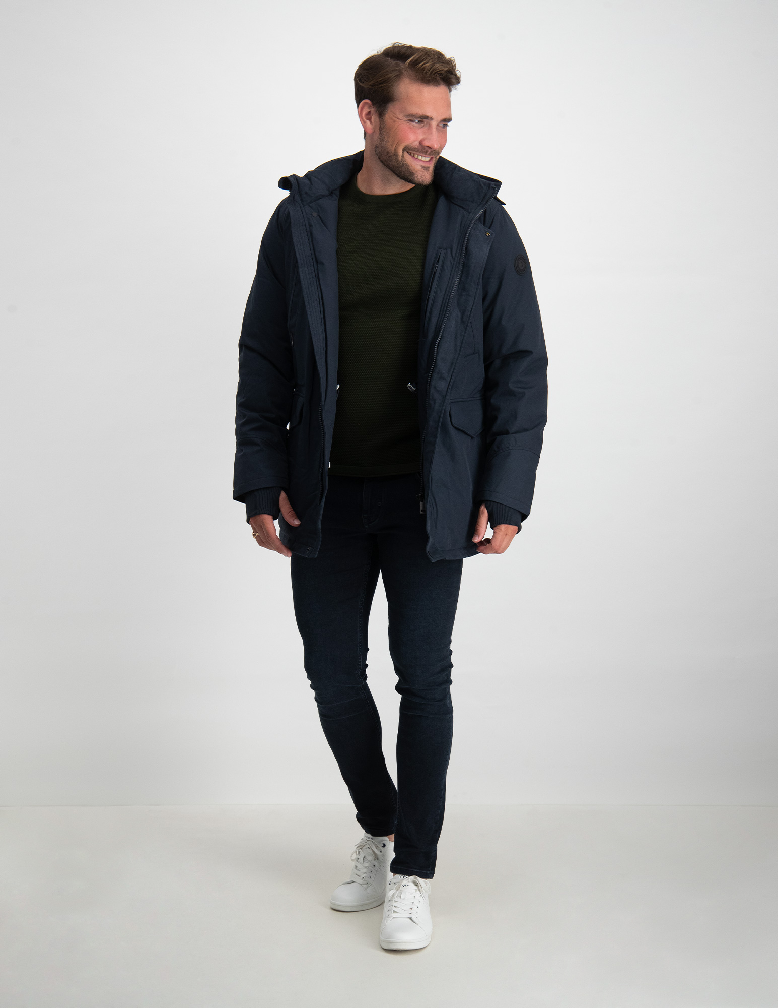 AIRFORCE Winterjas slimfit parka HRM0486 Donker blauw