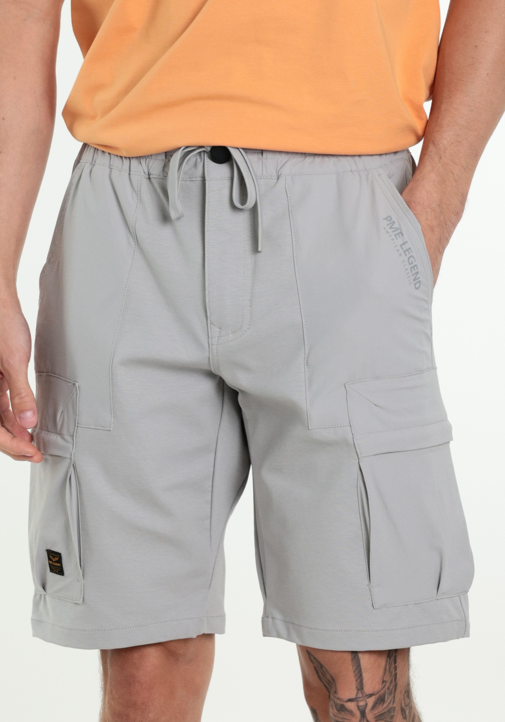 PME Legend Airlyn cargo short  PSH2604691 Licht grijs