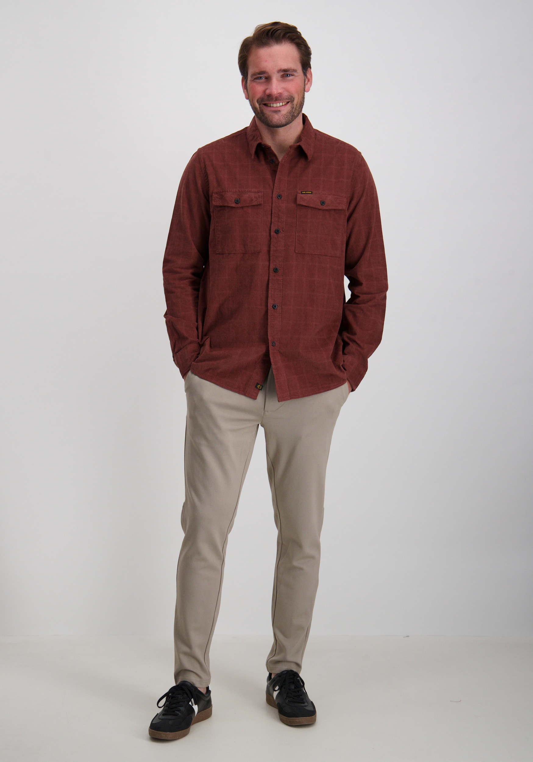 PME Legend overhemd corduroy PSI2509242 Bruin