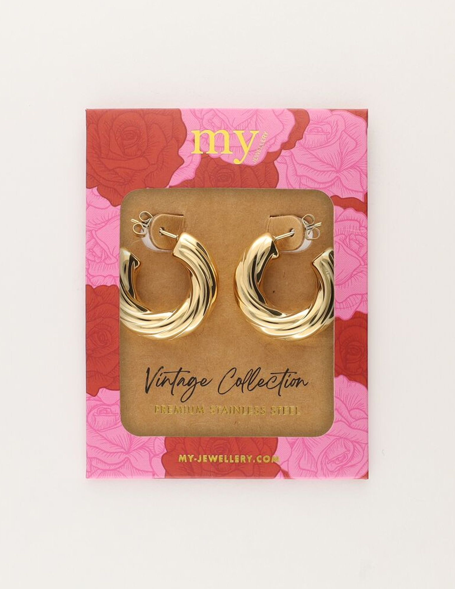 My Jewellery Vintage oorringen klein gedraaid MJ11525 Goud