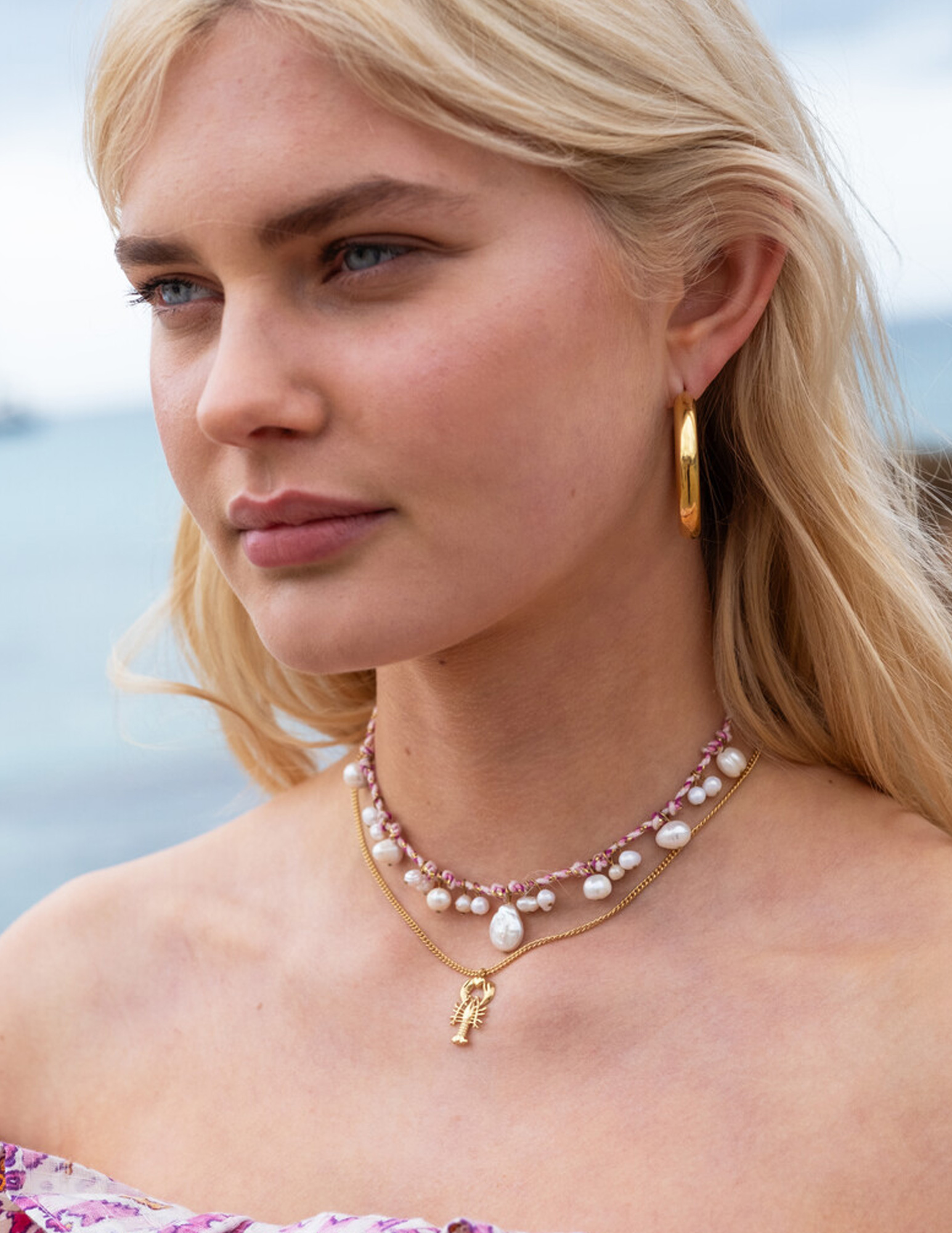 My Jewellery Fruits de Mer ketting met kreeft MJ13041 Goud