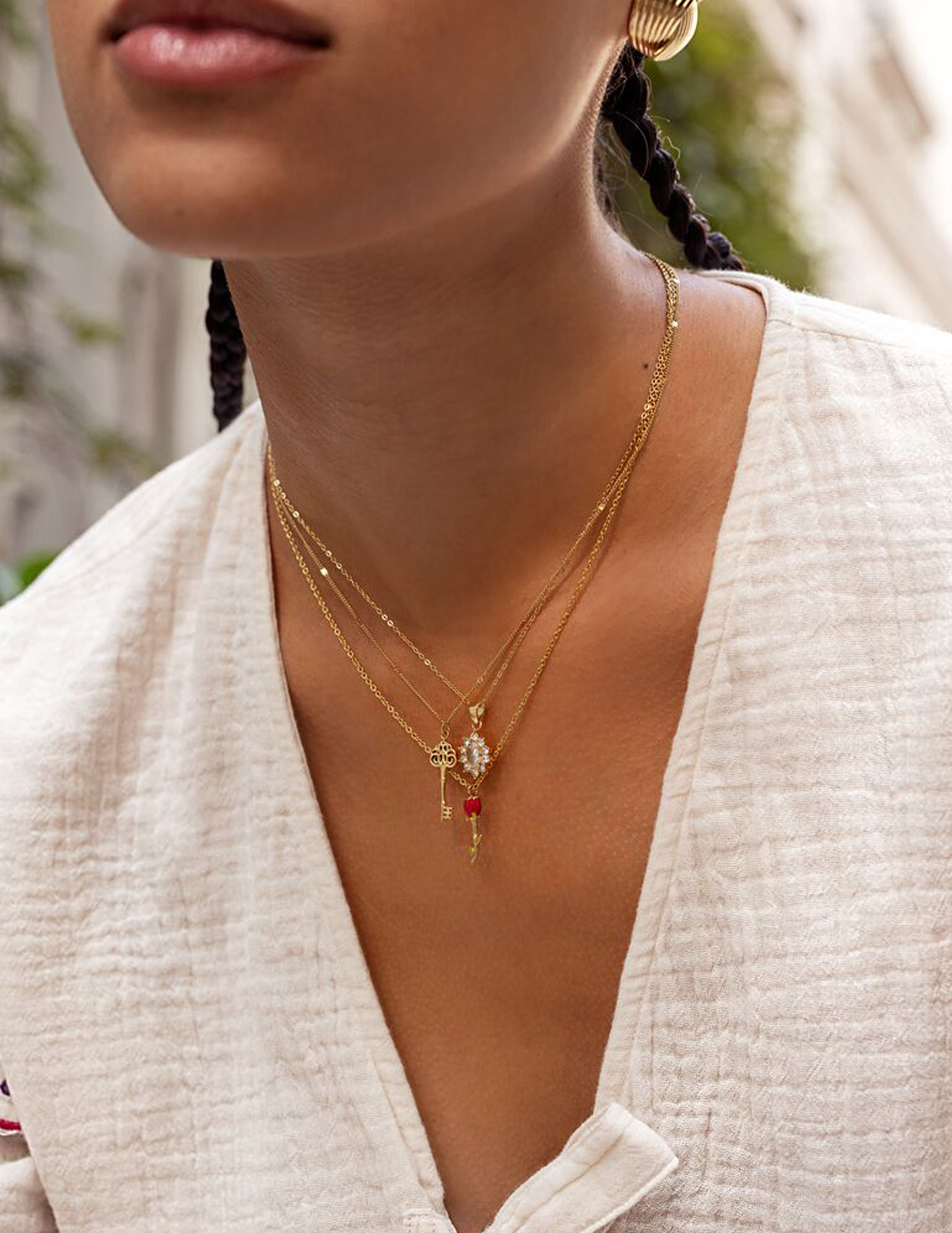 My Jewellery Vintage ketting met sleutel MJ11484 Goud