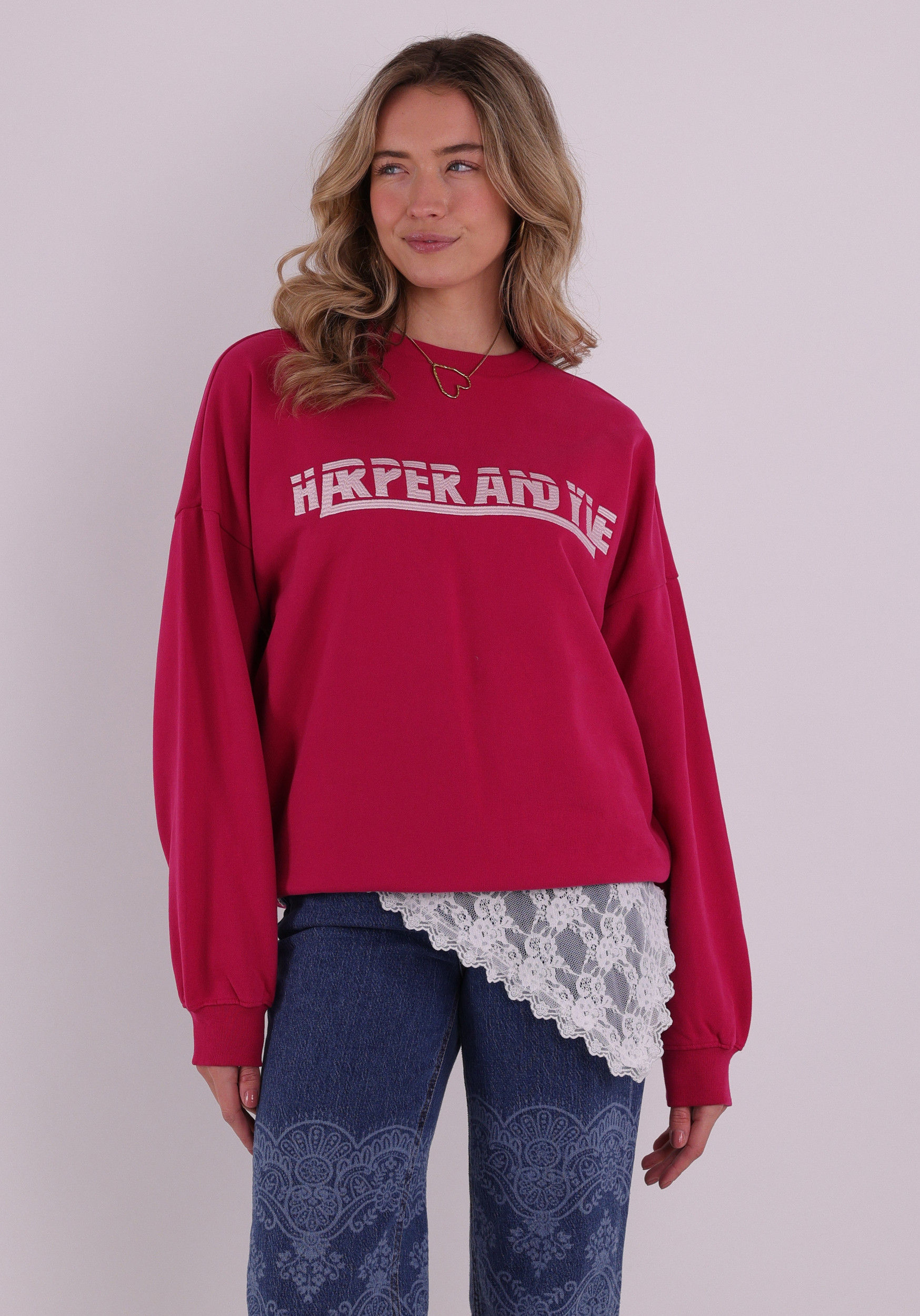 Harper & Yve Sweater Lex SS6Y503 Donker rose