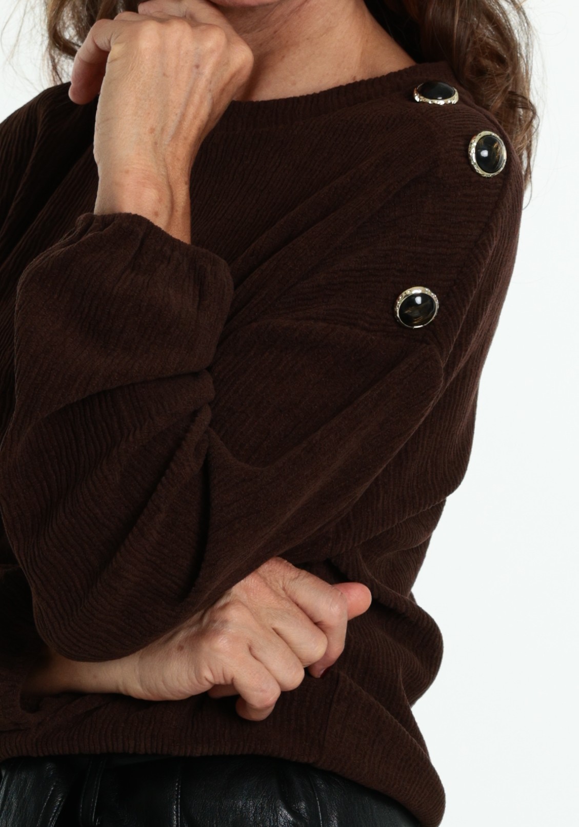 Tramontana Sweater Dropped C49-21-601 Bruin