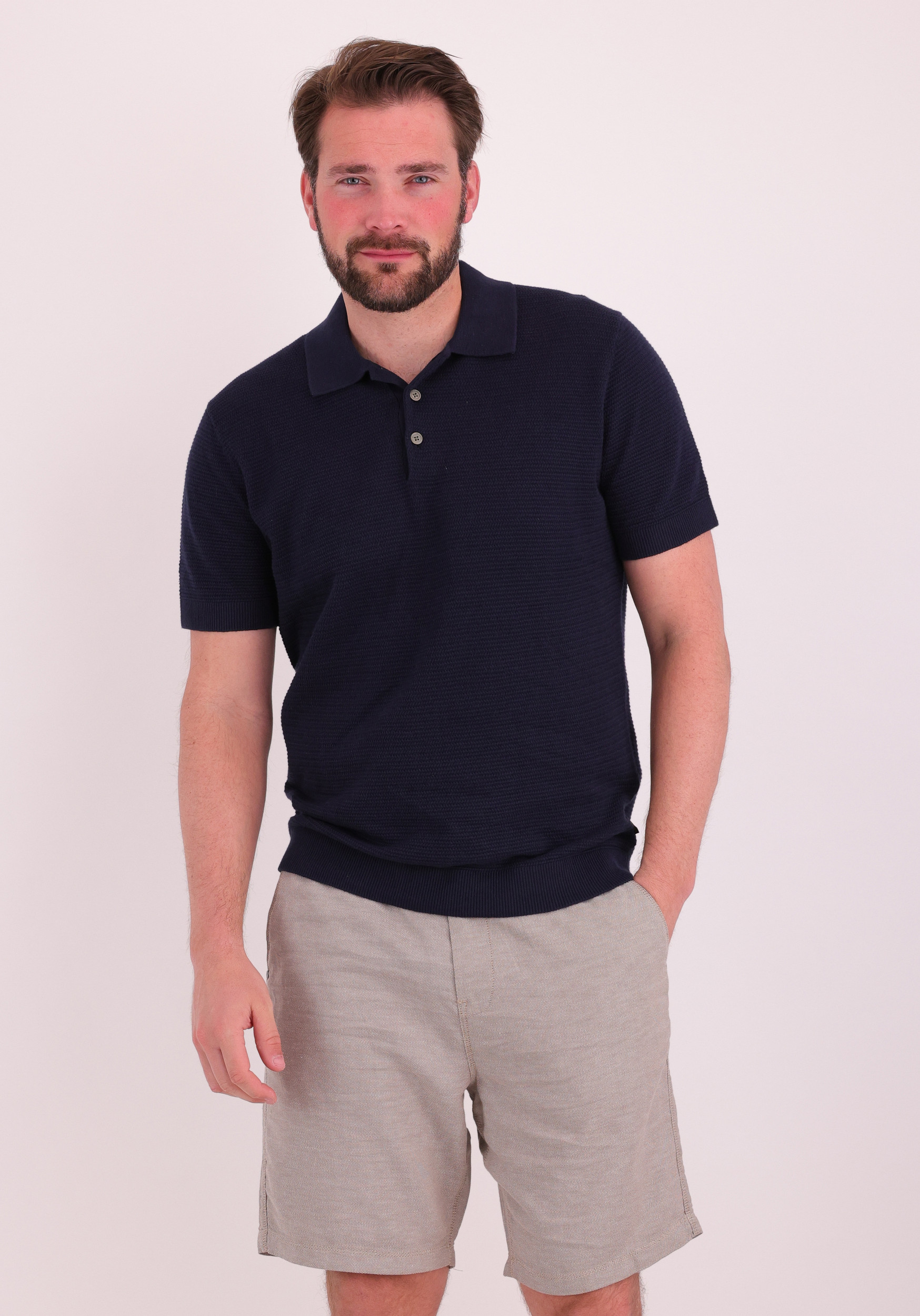 JACK & JONES Polo Riley 12292034 Donker blauw