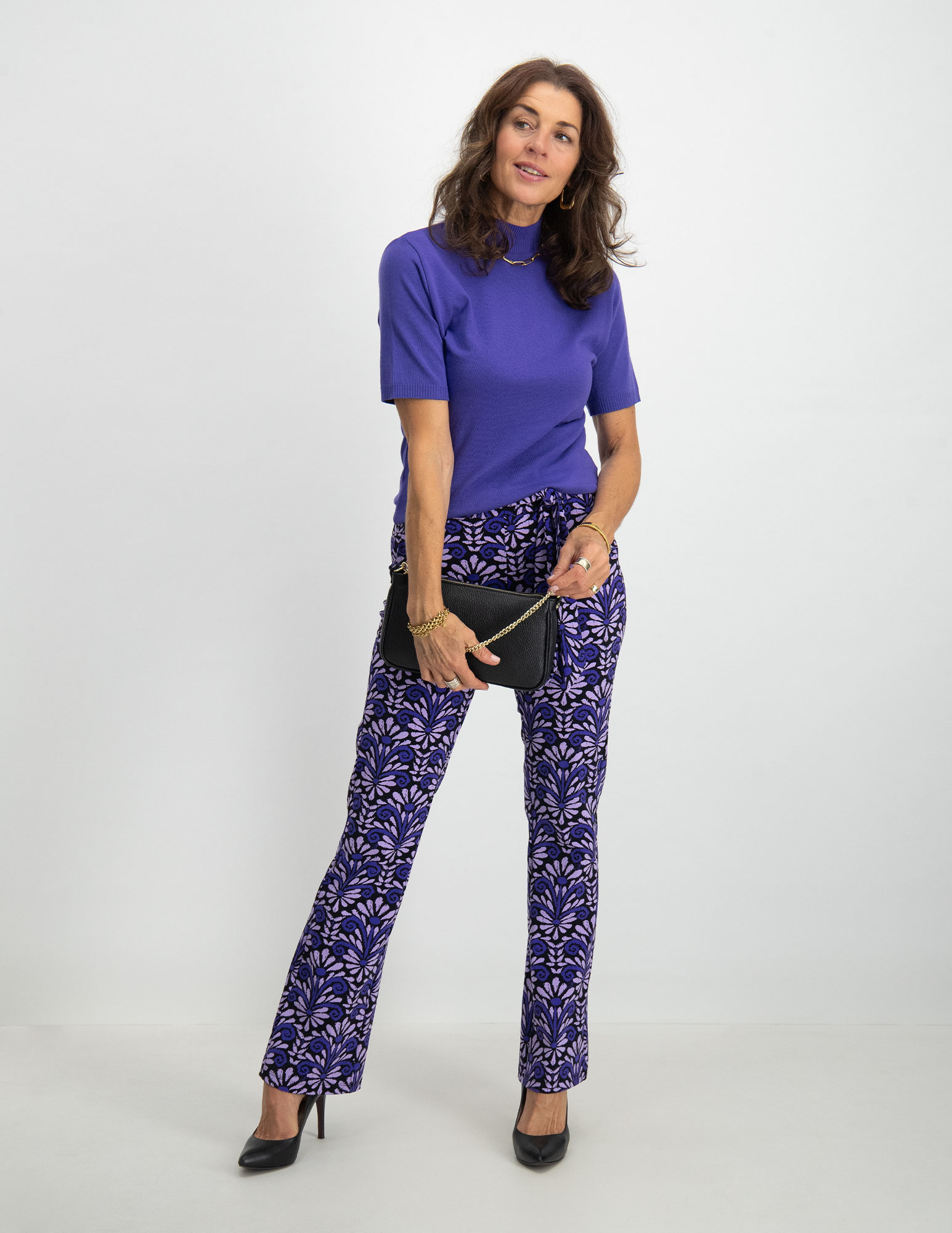 Zoso Broek met print 234Katrina Paars