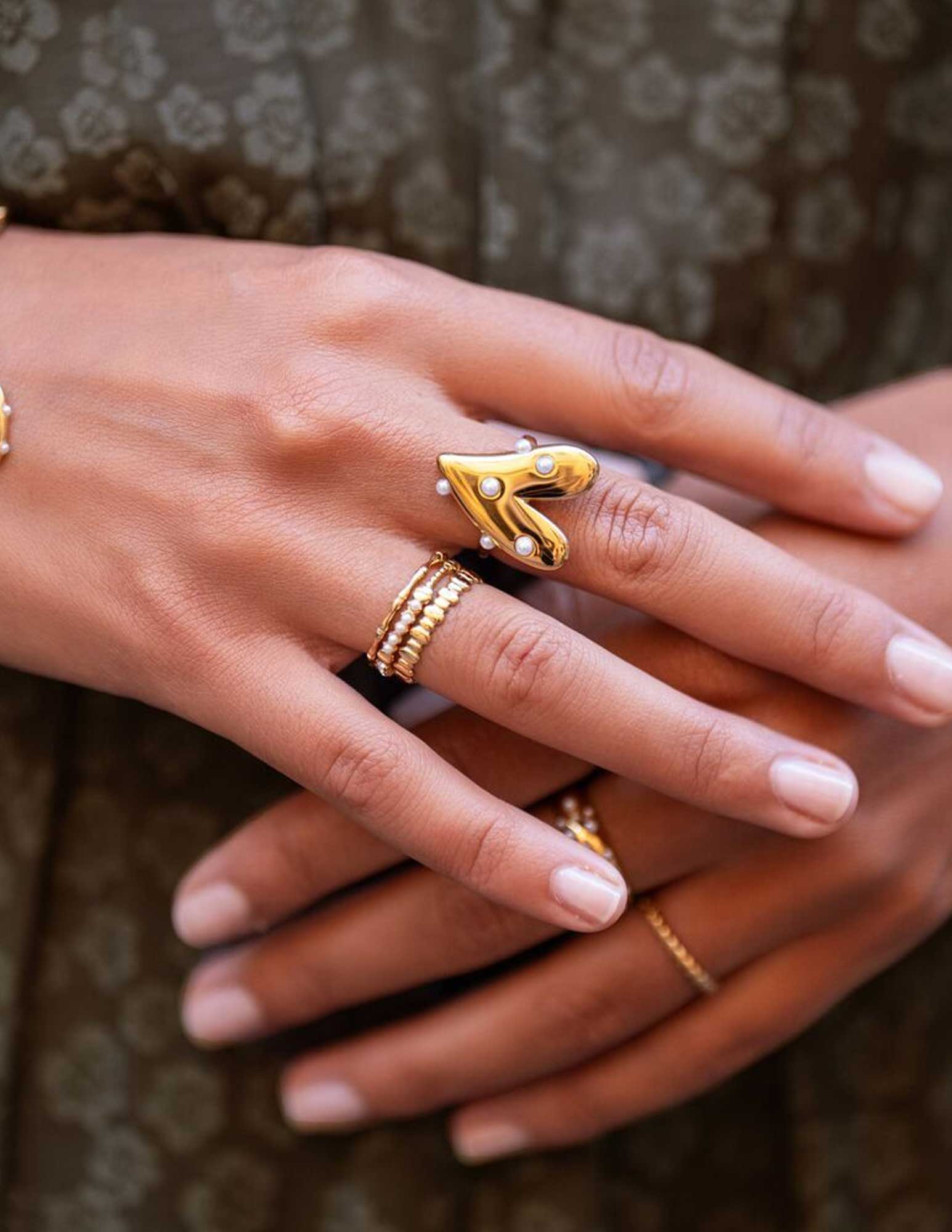 My Jewellery Ring met hart en parels MJ09319 Zilver