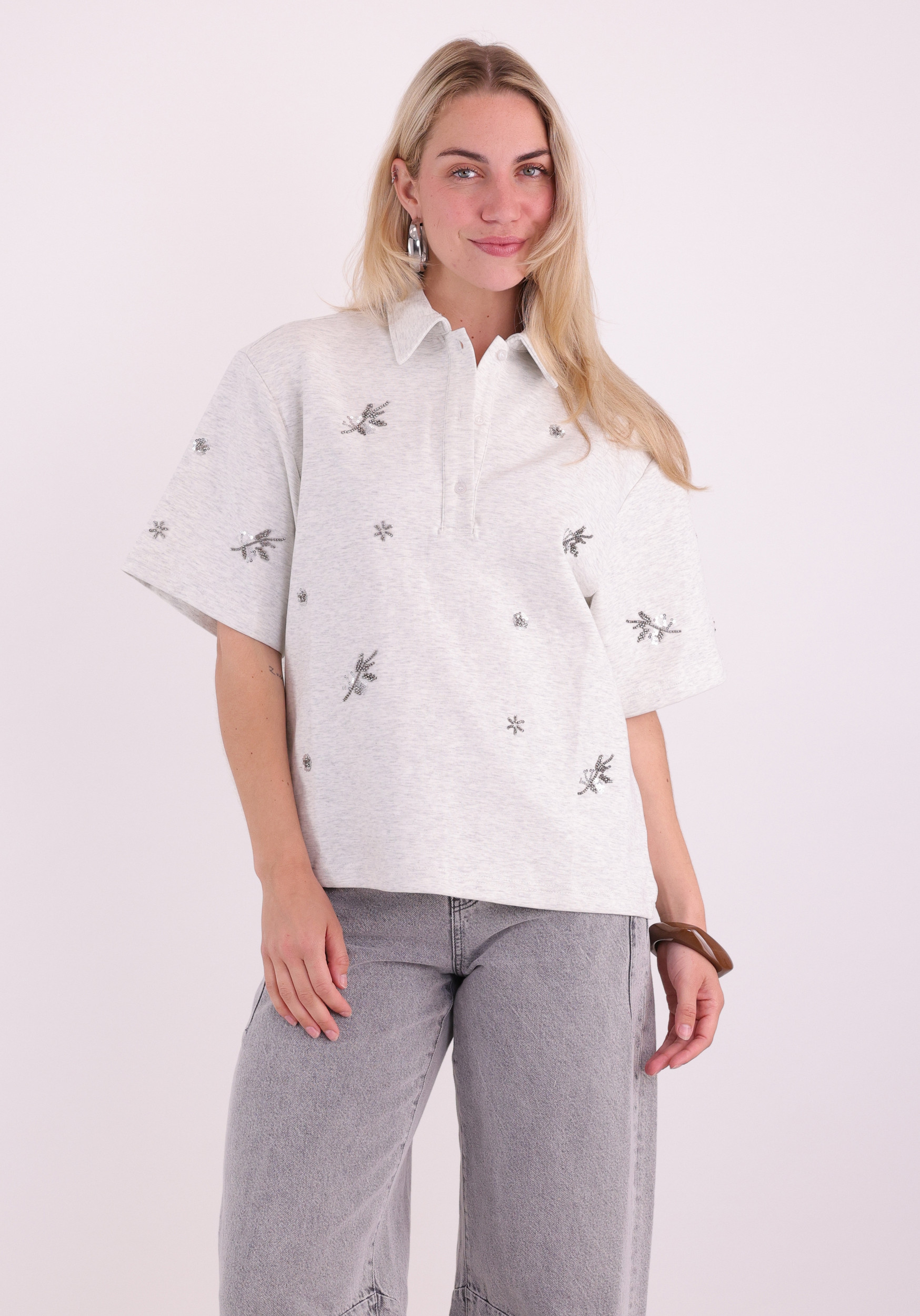 Refined Department Polo shirt Missy R2605820175 Grijs