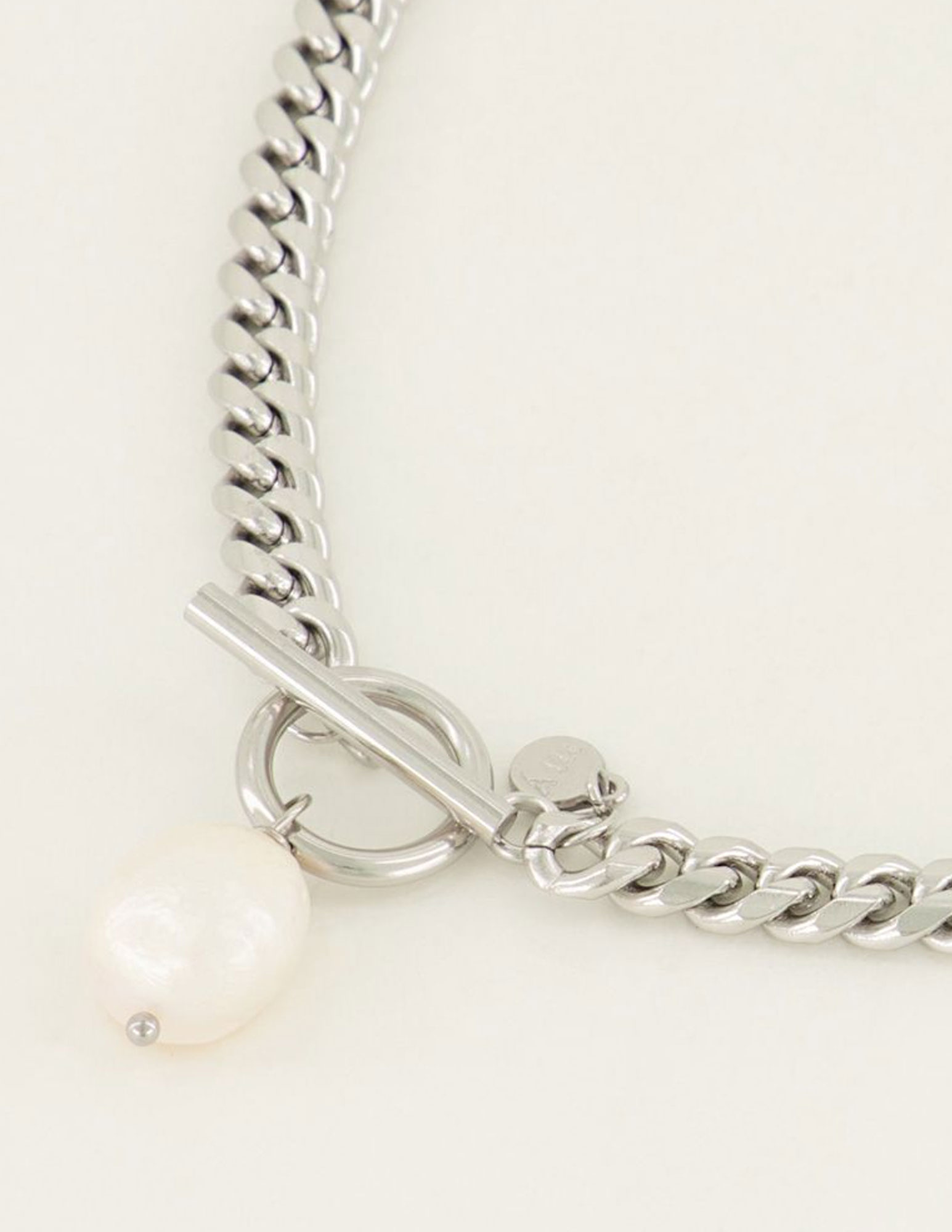 My Jewellery Schakelketting met parel  MJ04934 Zilver