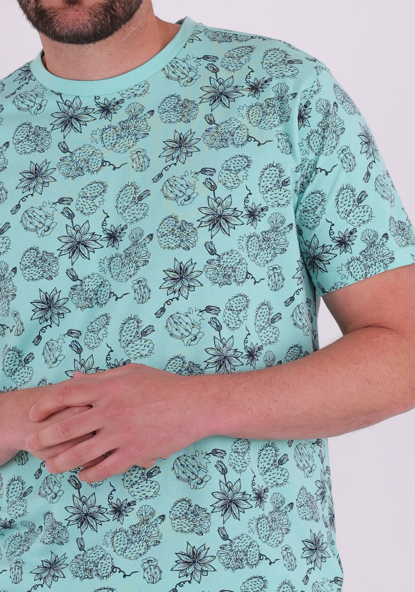 Petrol T-shirt M-1060-TSR264 Turquoise