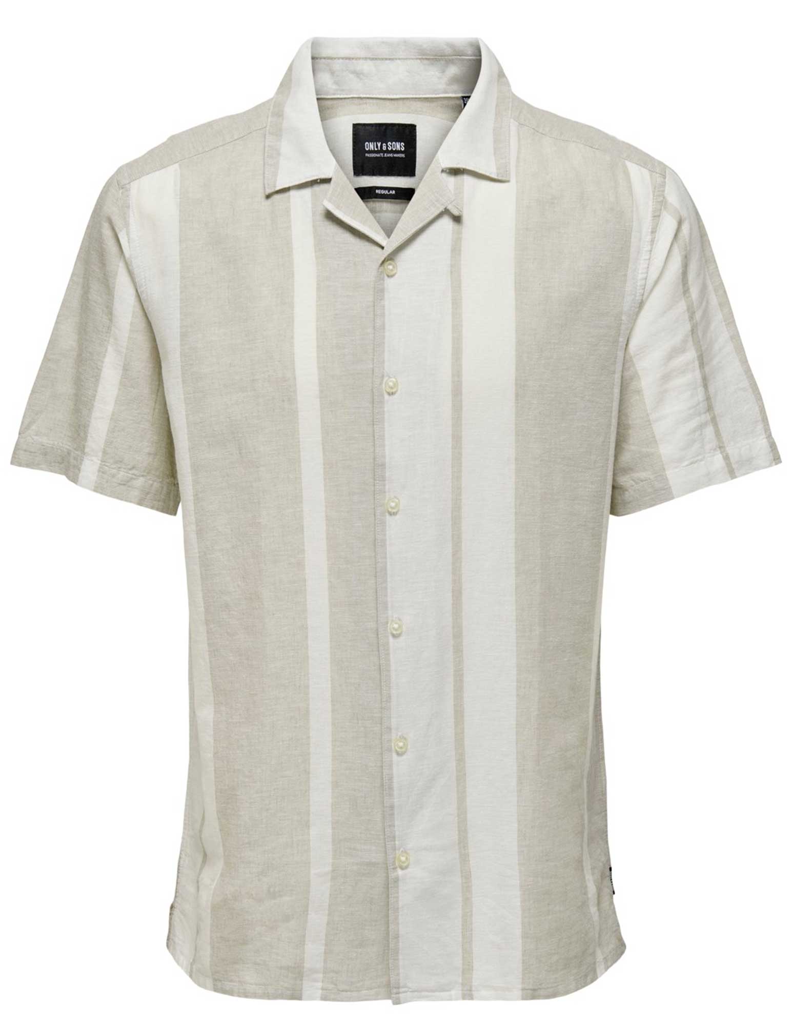 ONLY & SONS Overhemd Caiden met strepen 22026109 Khaki
