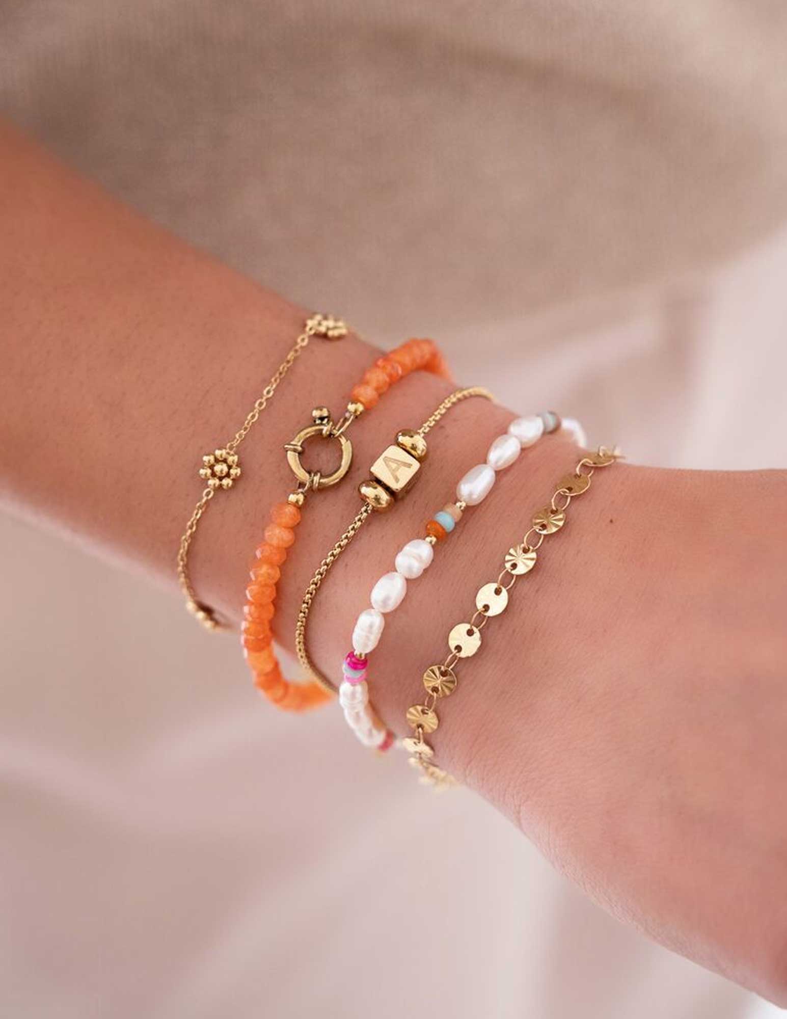 My Jewellery Armband met bloemetjes MJ08183 Zilver