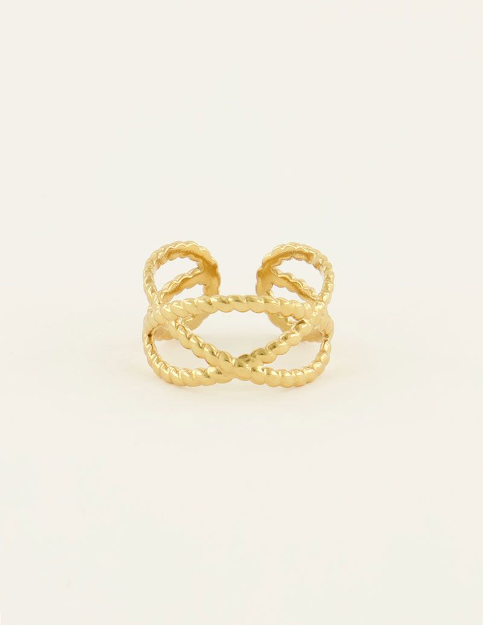 My Jewellery Ring met touwpatroon MJ07714 Goud