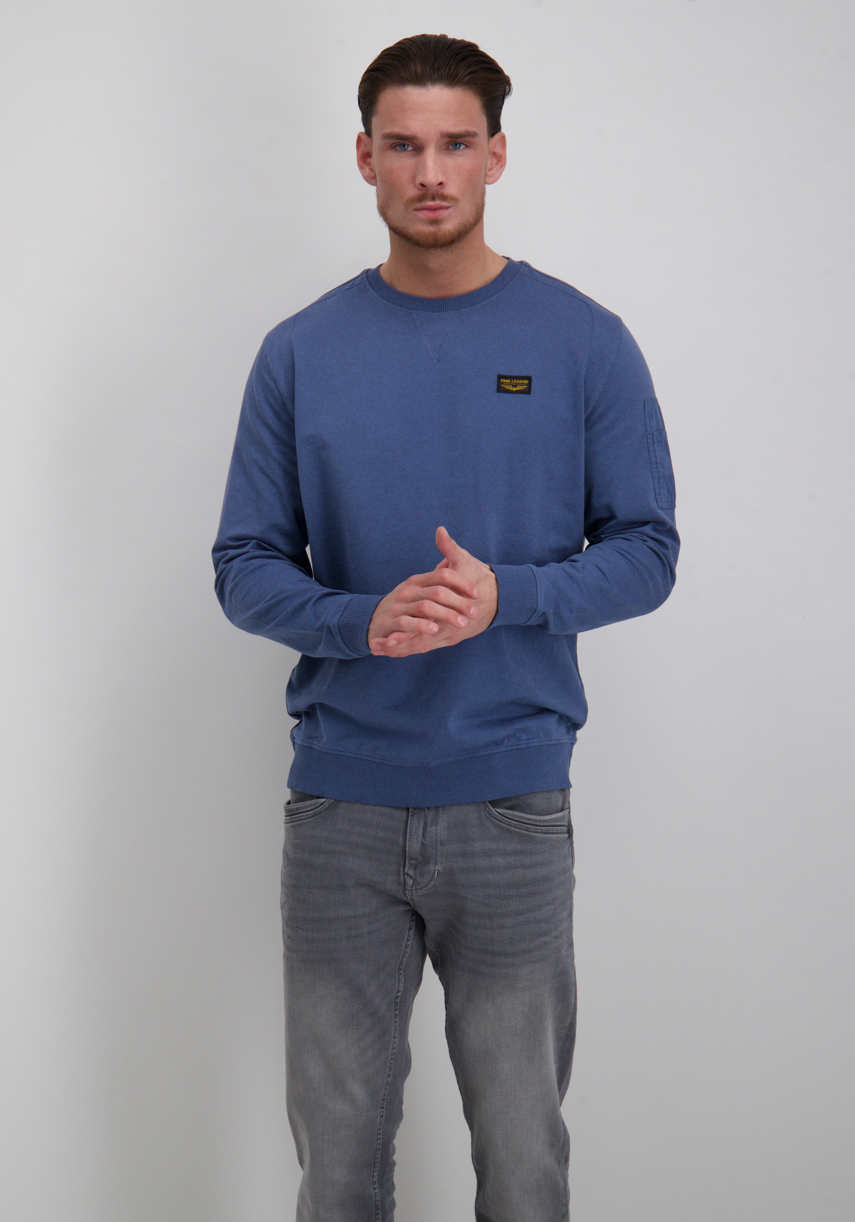 PME Legend Sweater American classic PLS2511499 Raf blauw