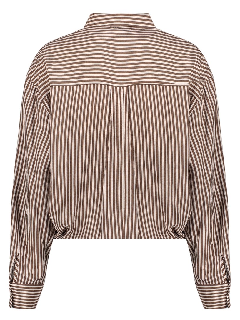 Geisha Striped blouse 63711-20 Donker bruin